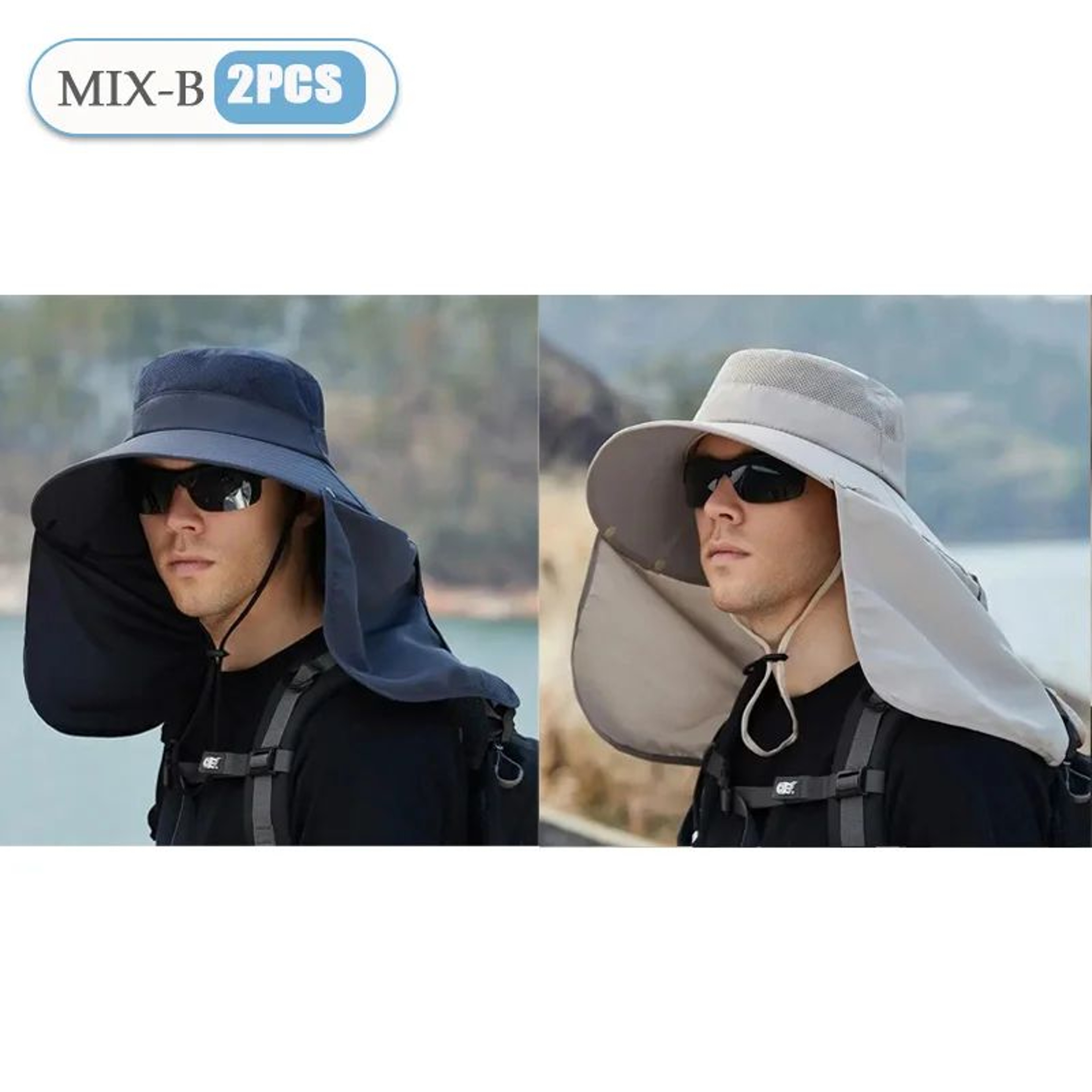 Wide Brim Fishing Sun Hat With Neck Flap For Outdoor Sun Protection 7