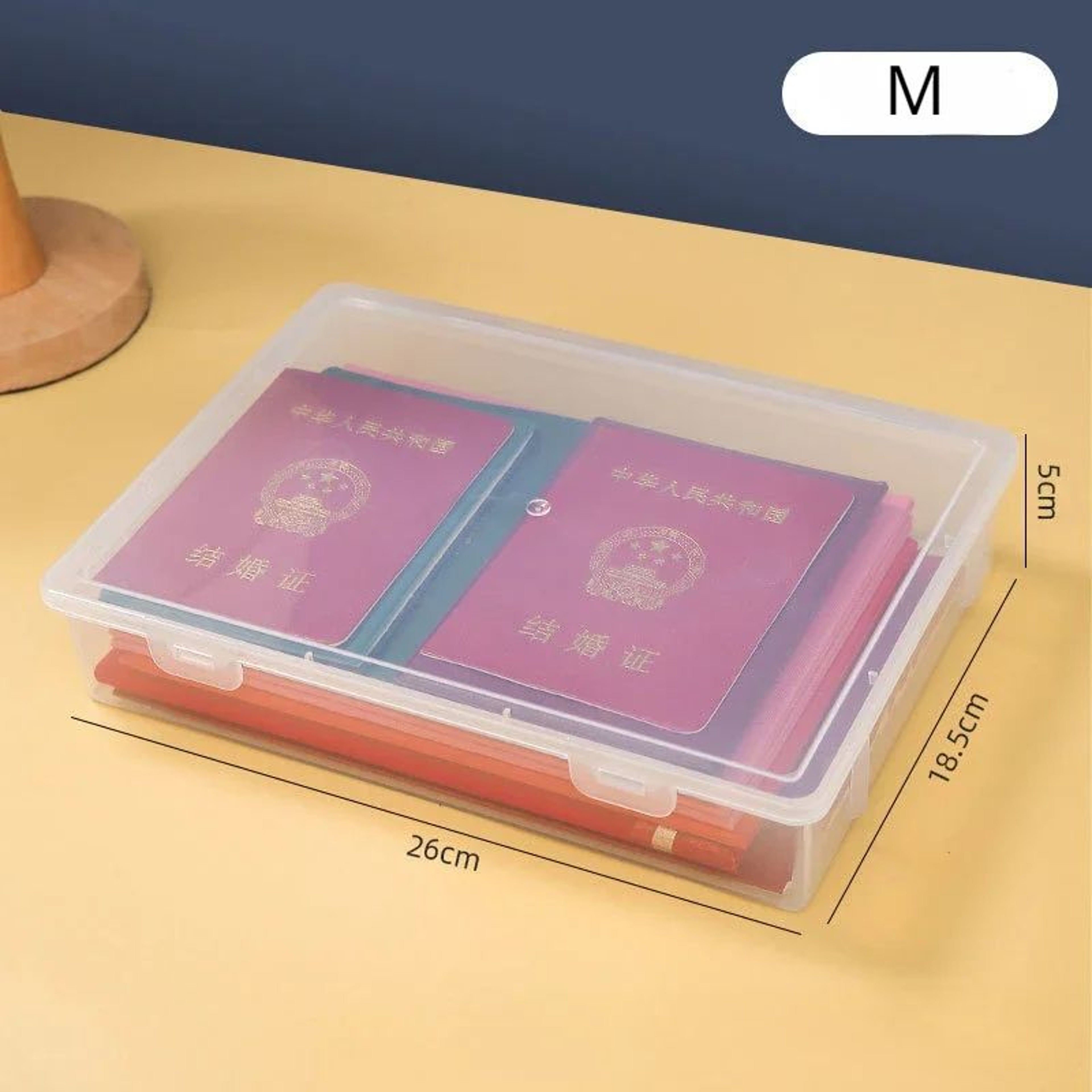 A4 Document Organizer Box Dustproof File Storage For Certificates And Papers 7