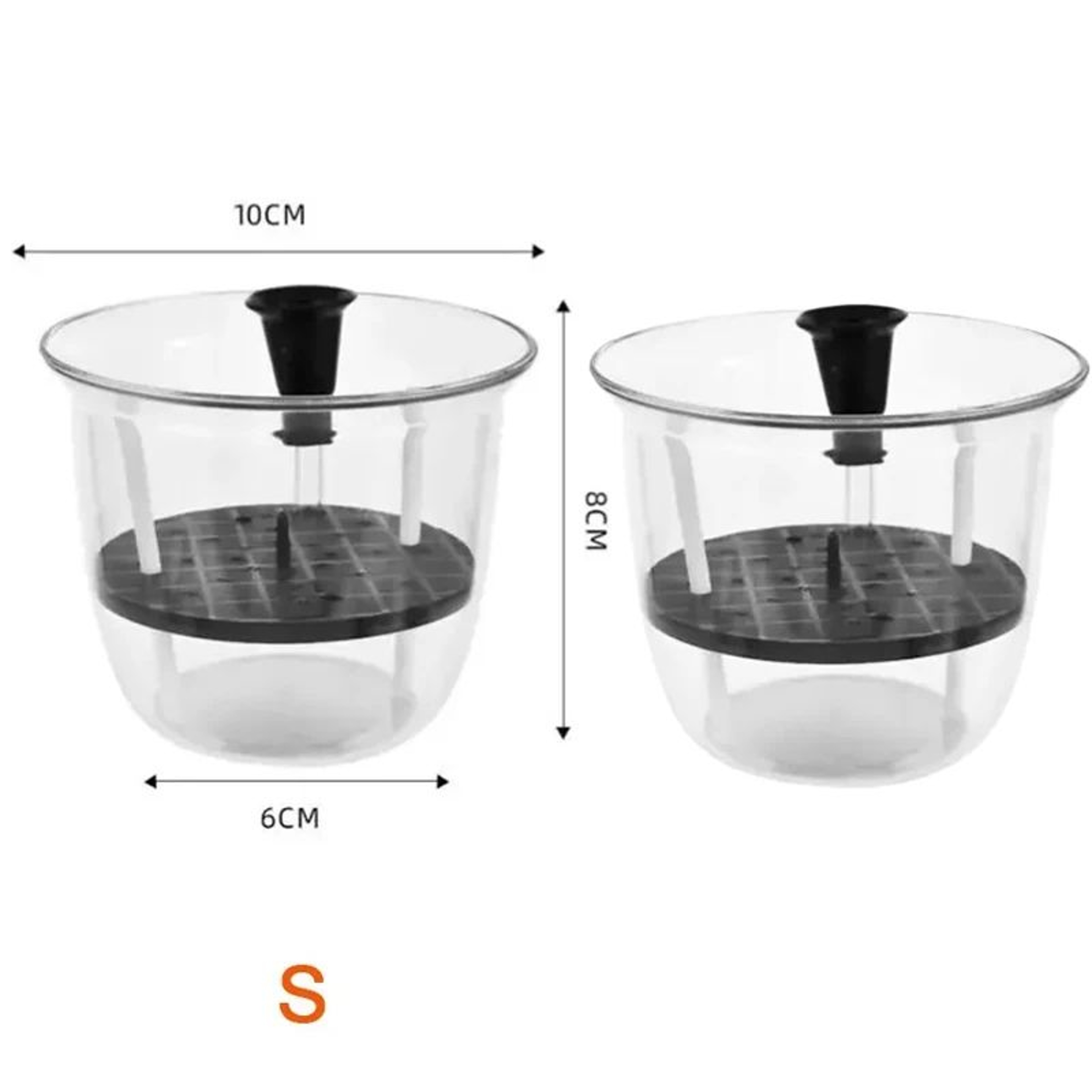 2PCS Clear SelfWatering Pots With Deep Reservoir For Indoor Plants 8