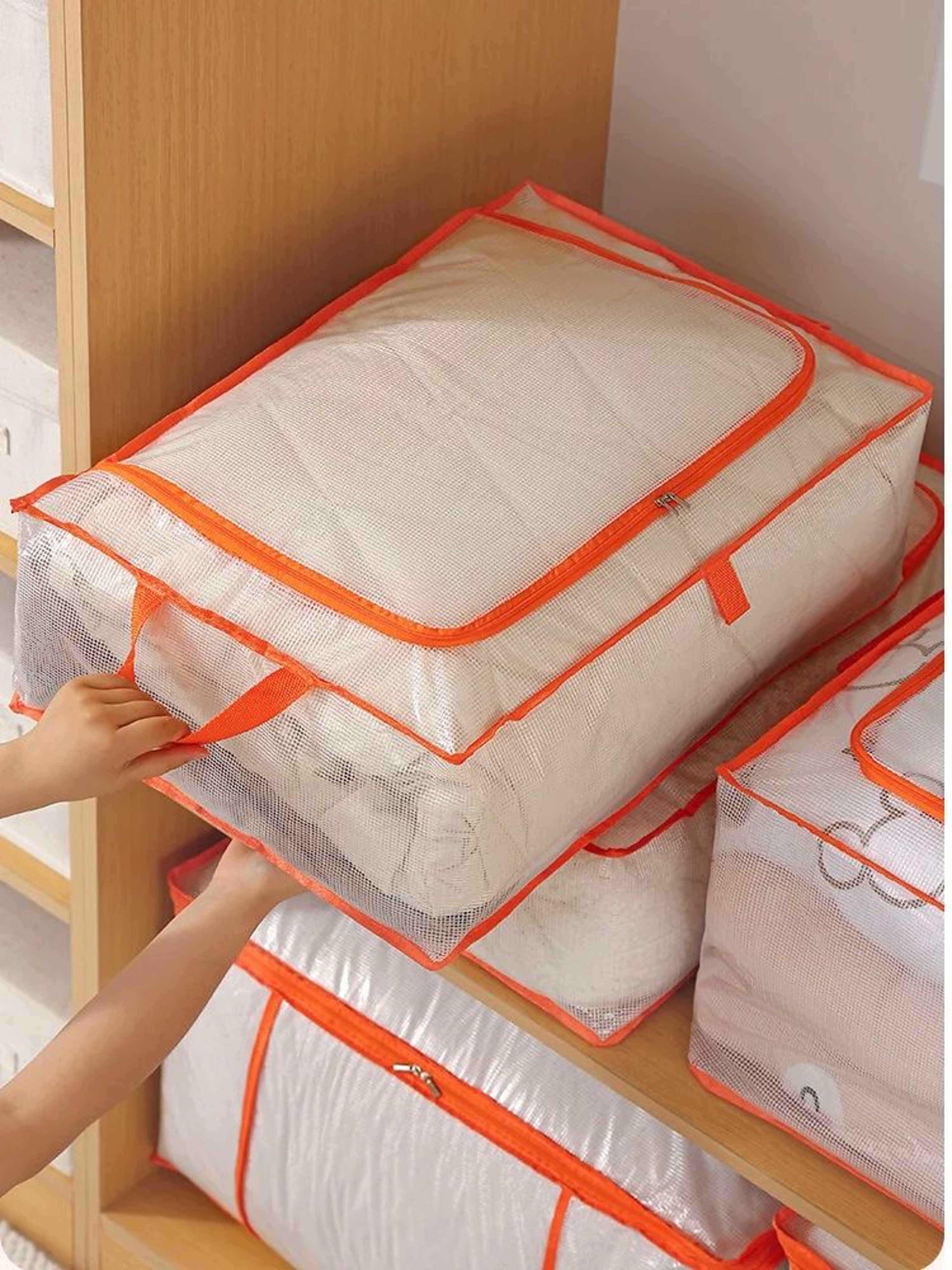Large Capacity Zipper Underbed Storage Bag For Clothes And Bedding 2