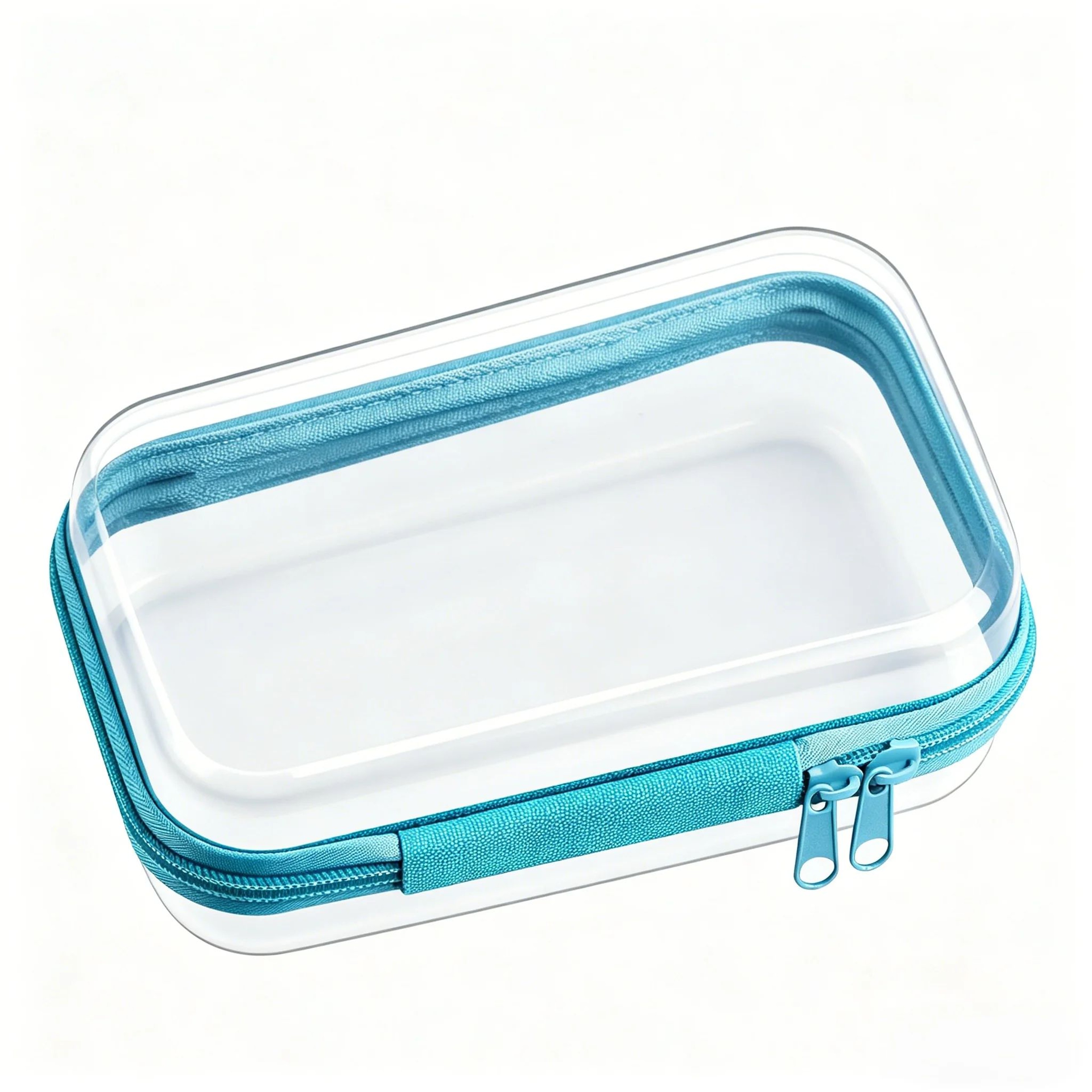 Clear Hard Shell Zipper Case Waterproof Travel Toiletry And Makeup Organizer 6