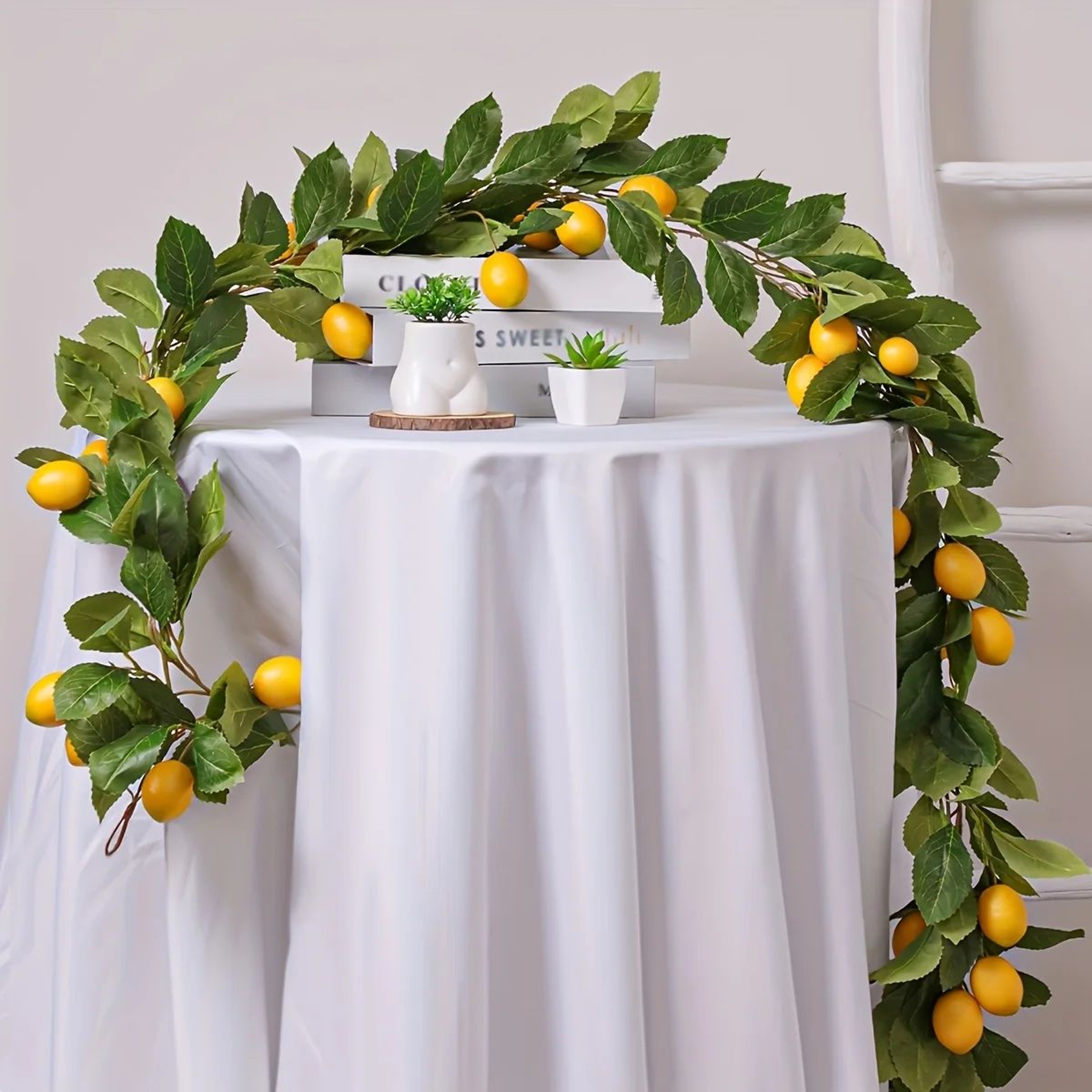 Artificial Lemon Wreath With Greenery For Front Door And Seasonal Home Decor 1