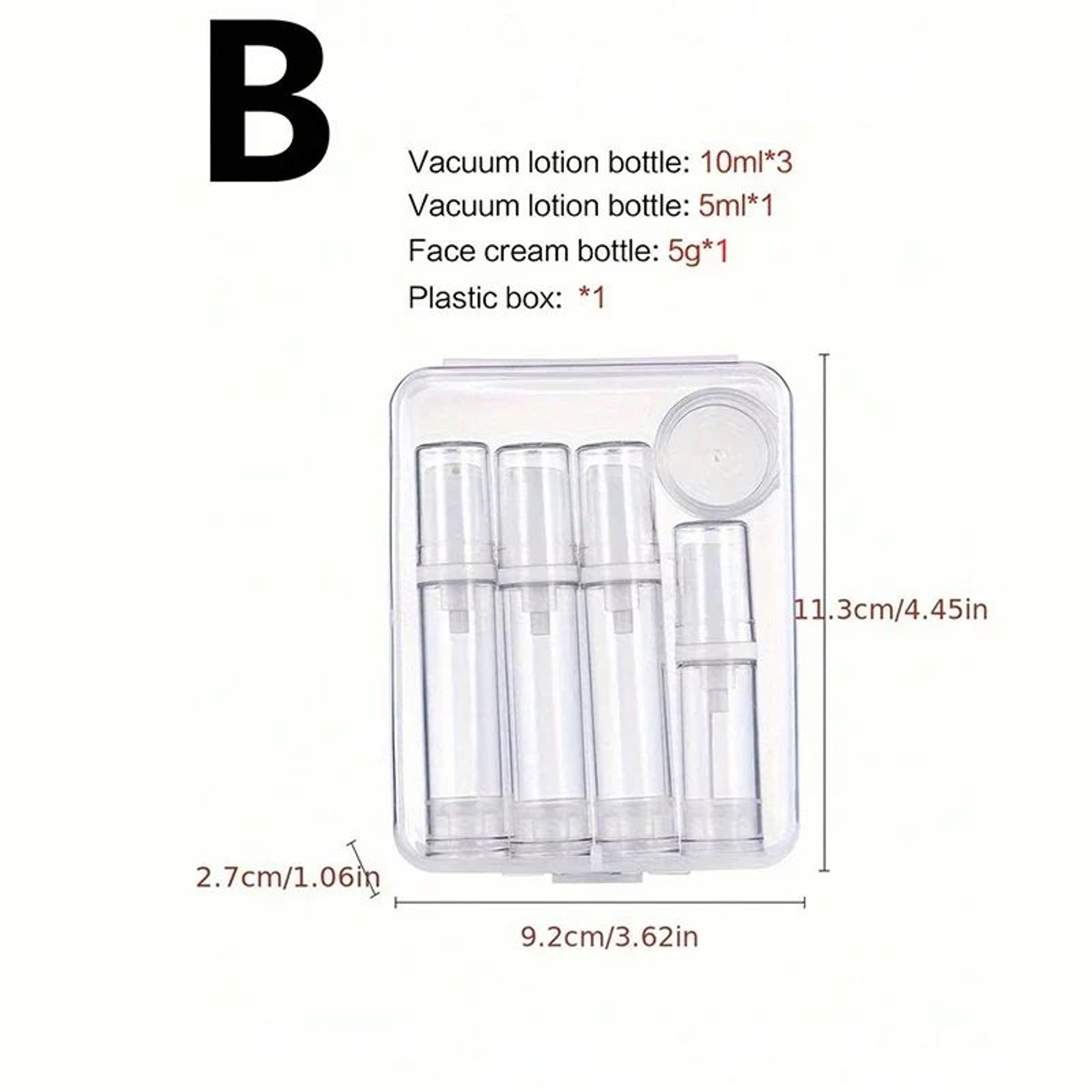Portable Airless Travel Bottle Set For Skincare And Cosmetics 8