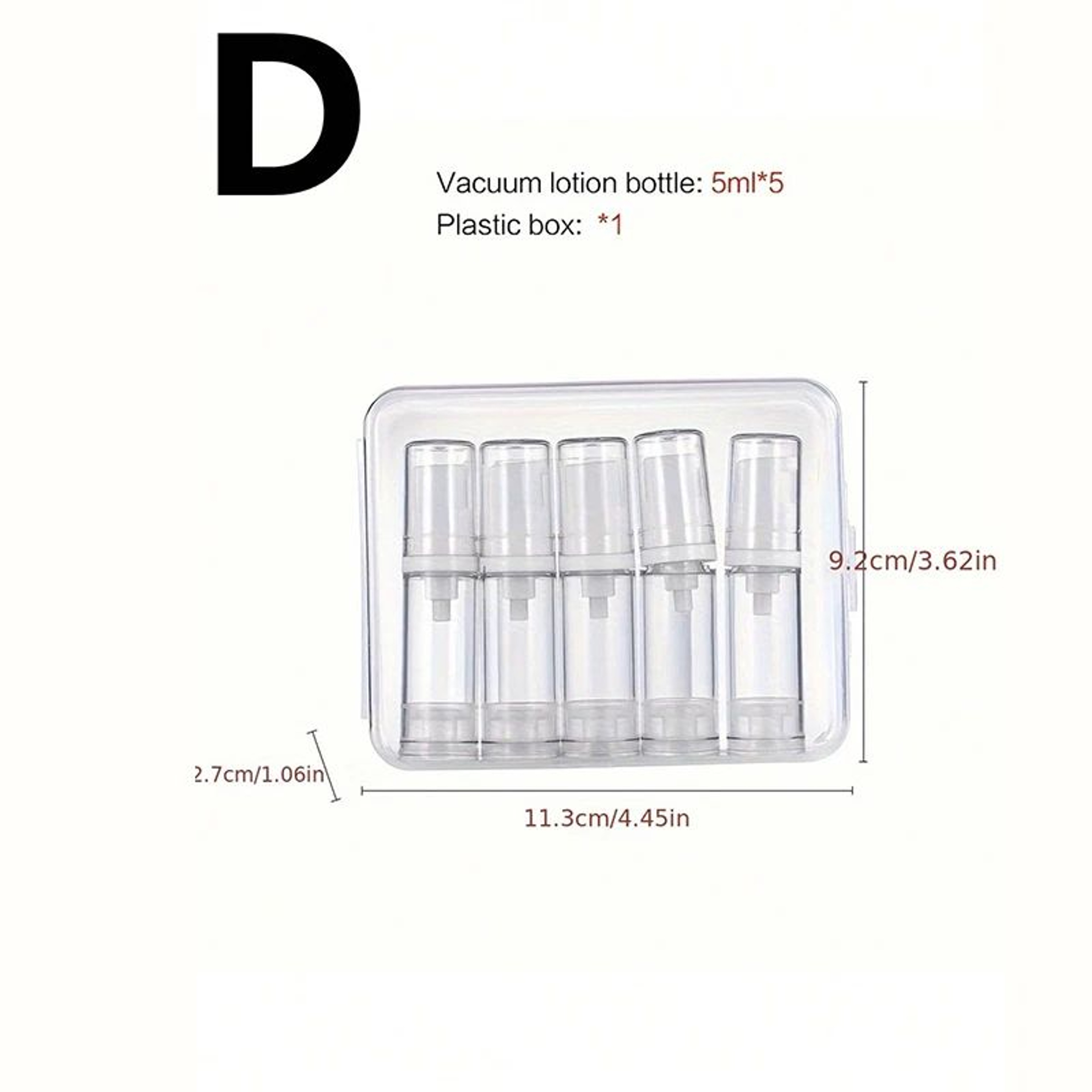 Portable Airless Travel Bottle Set For Skincare And Cosmetics 7