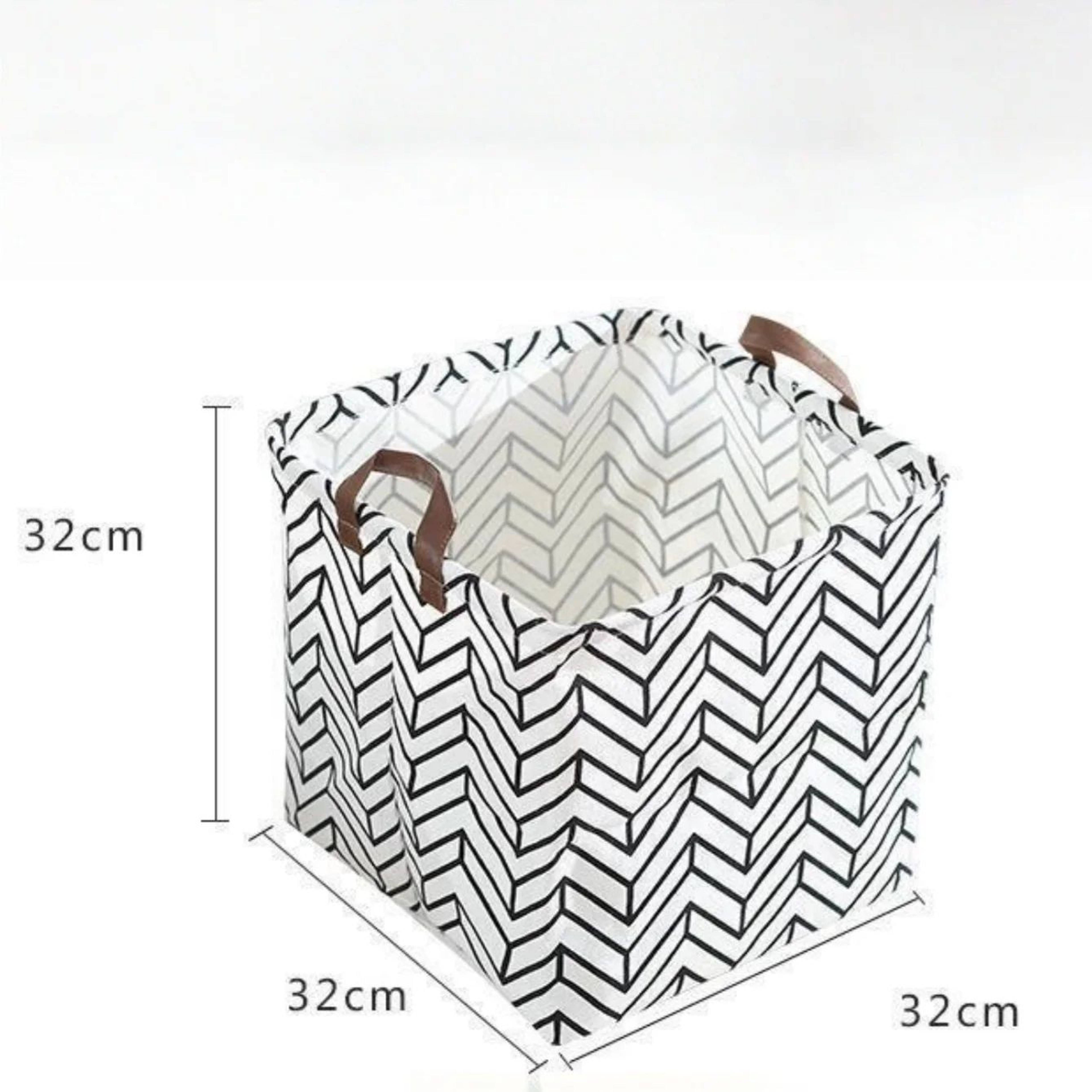 Foldable Cotton Linen Laundry Basket with Handles for Clothes and Home Storage – view 7