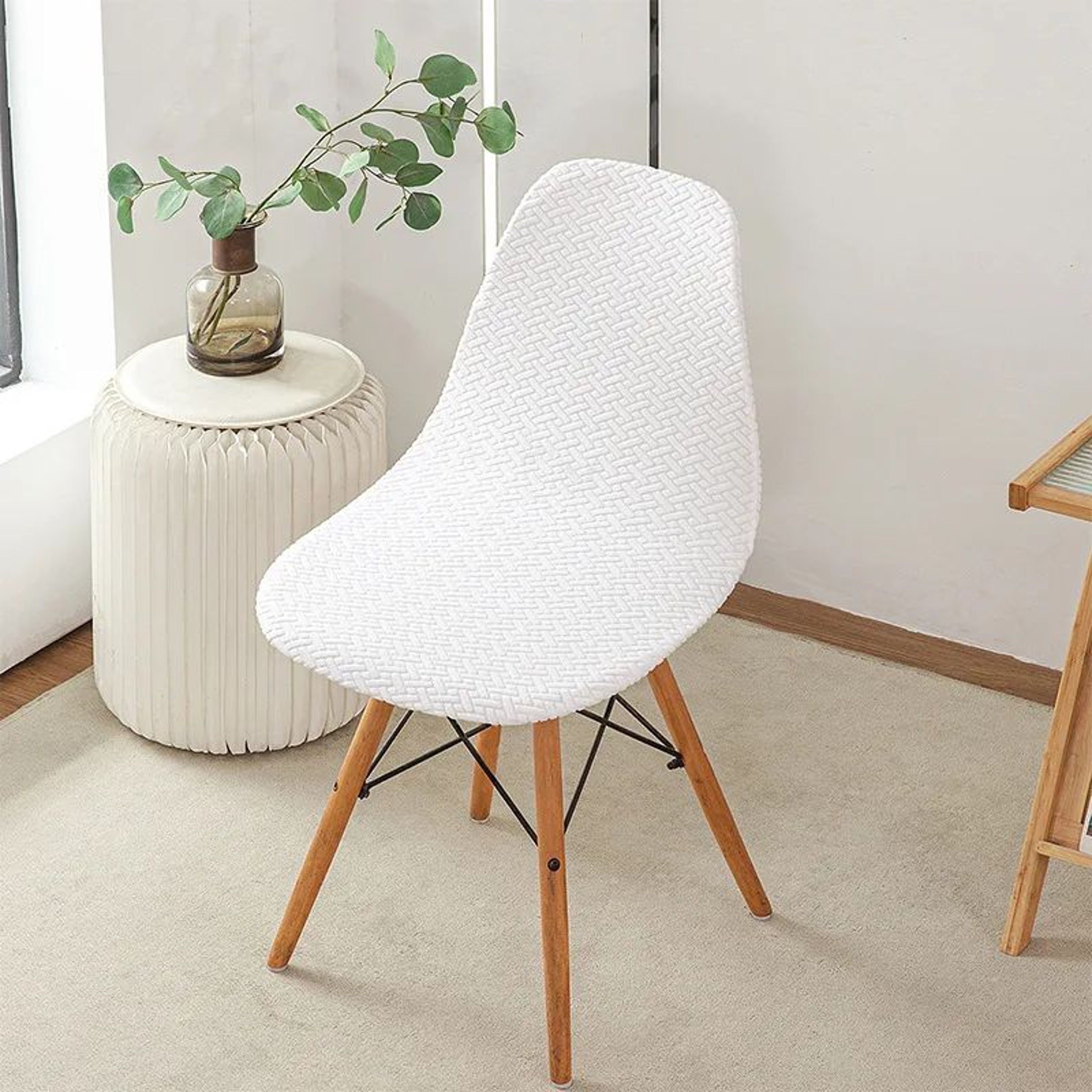 Polar Fleece Jacquard Stretch Dining Chair Cover 11
