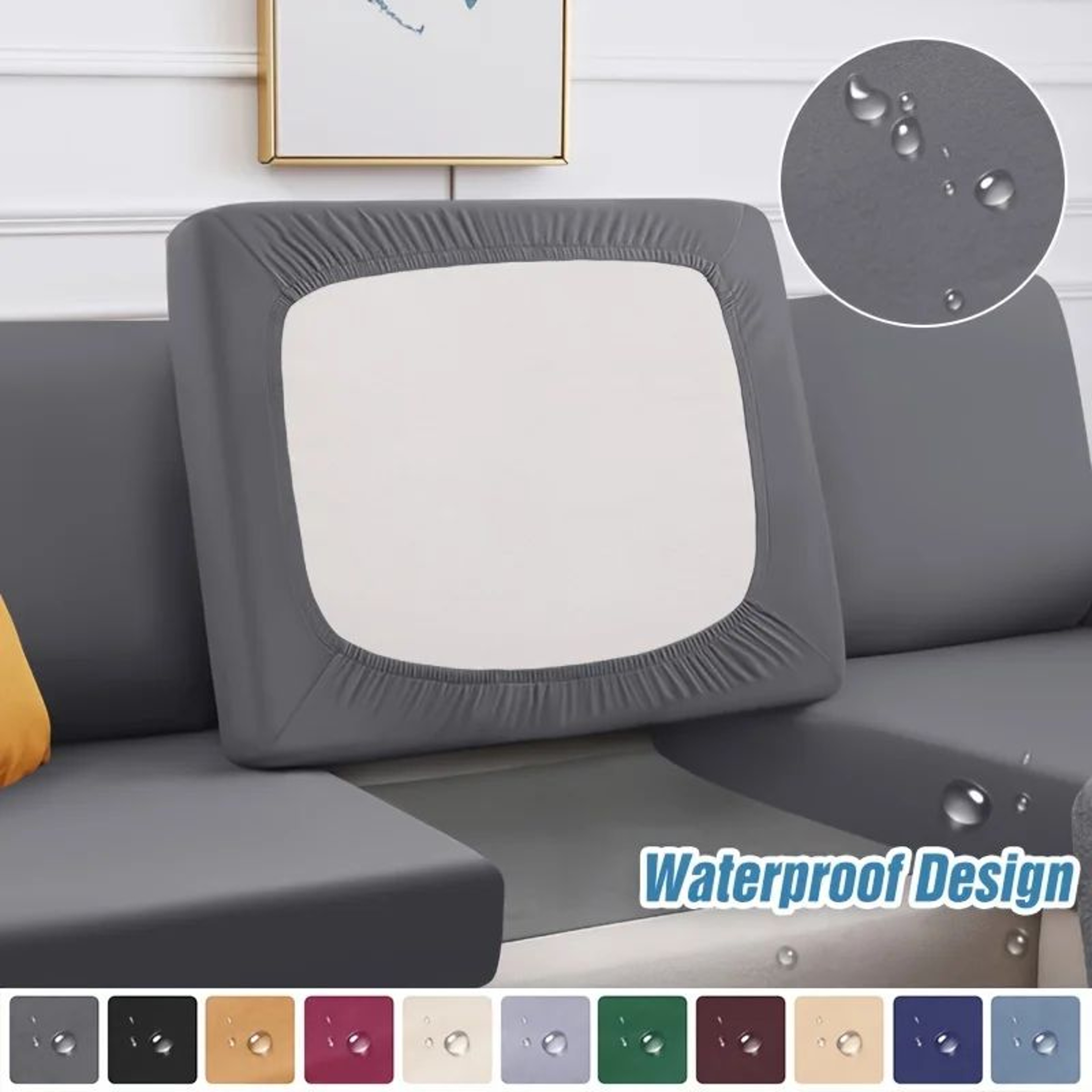 Waterproof NonSlip Sofa Cushion Cover Furniture Protector 0