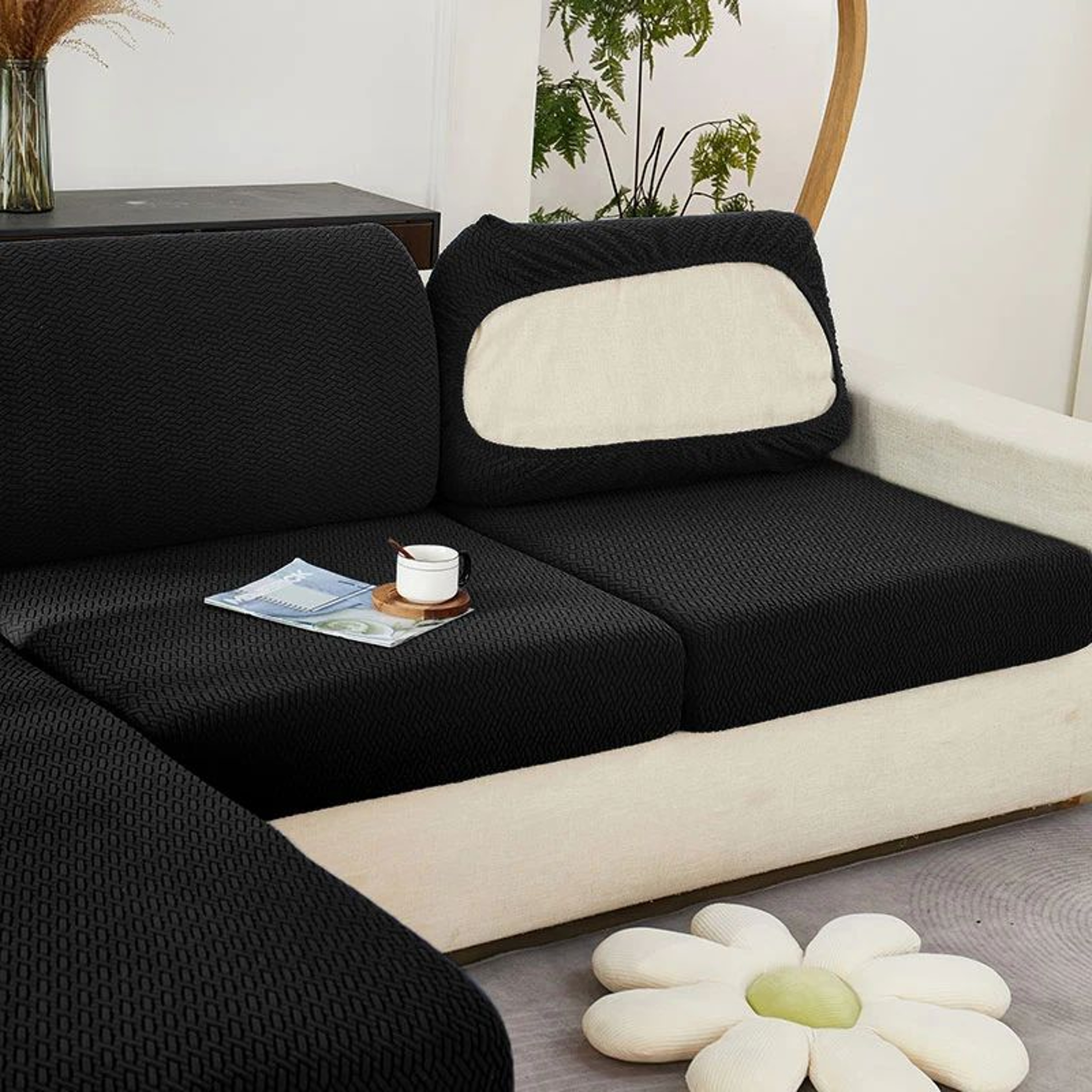 Thick Jacquard Stretch Sofa Cushion Cover Furniture Protector 13