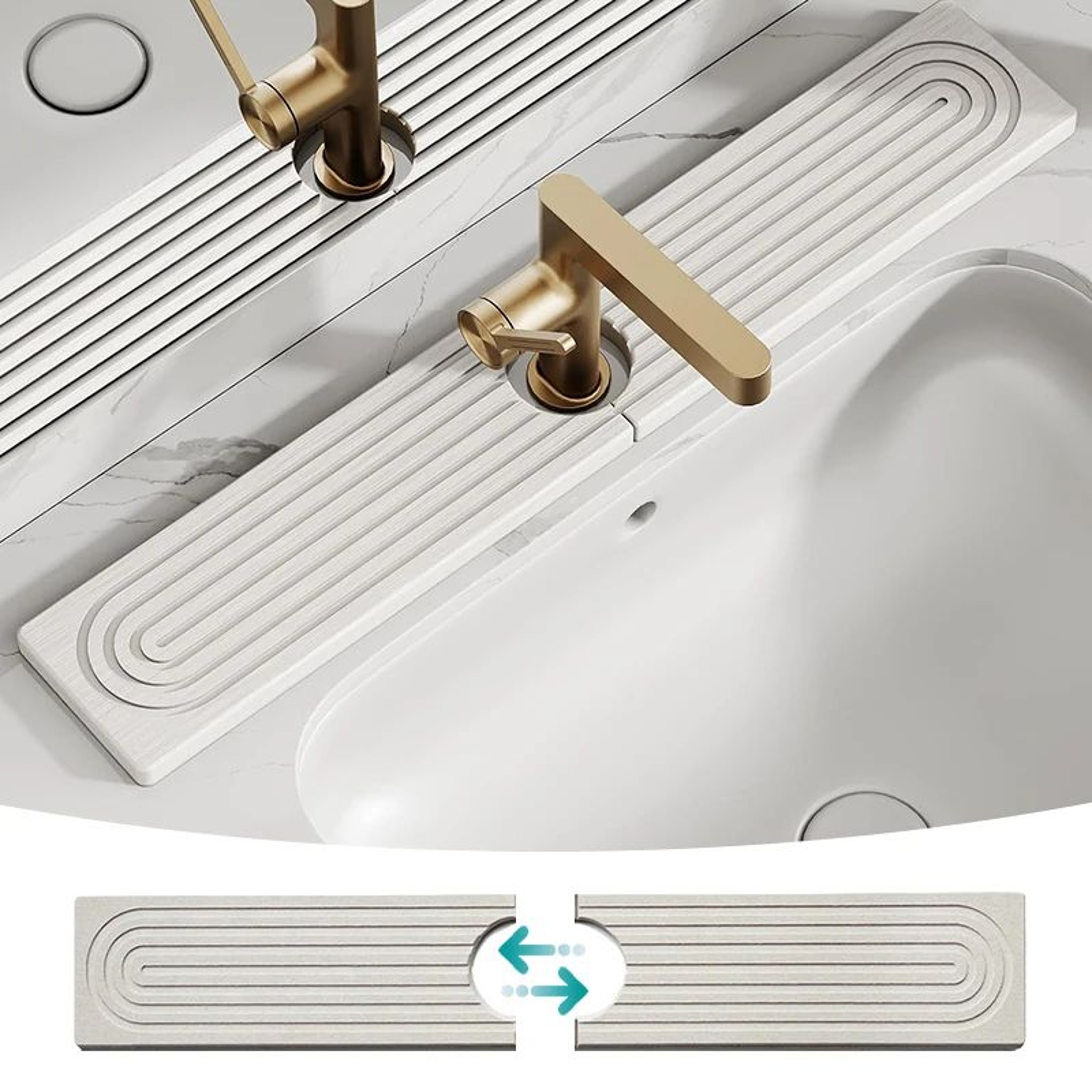 Diatomite Fast Drying Faucet Mat And Sink Splash Guard 7