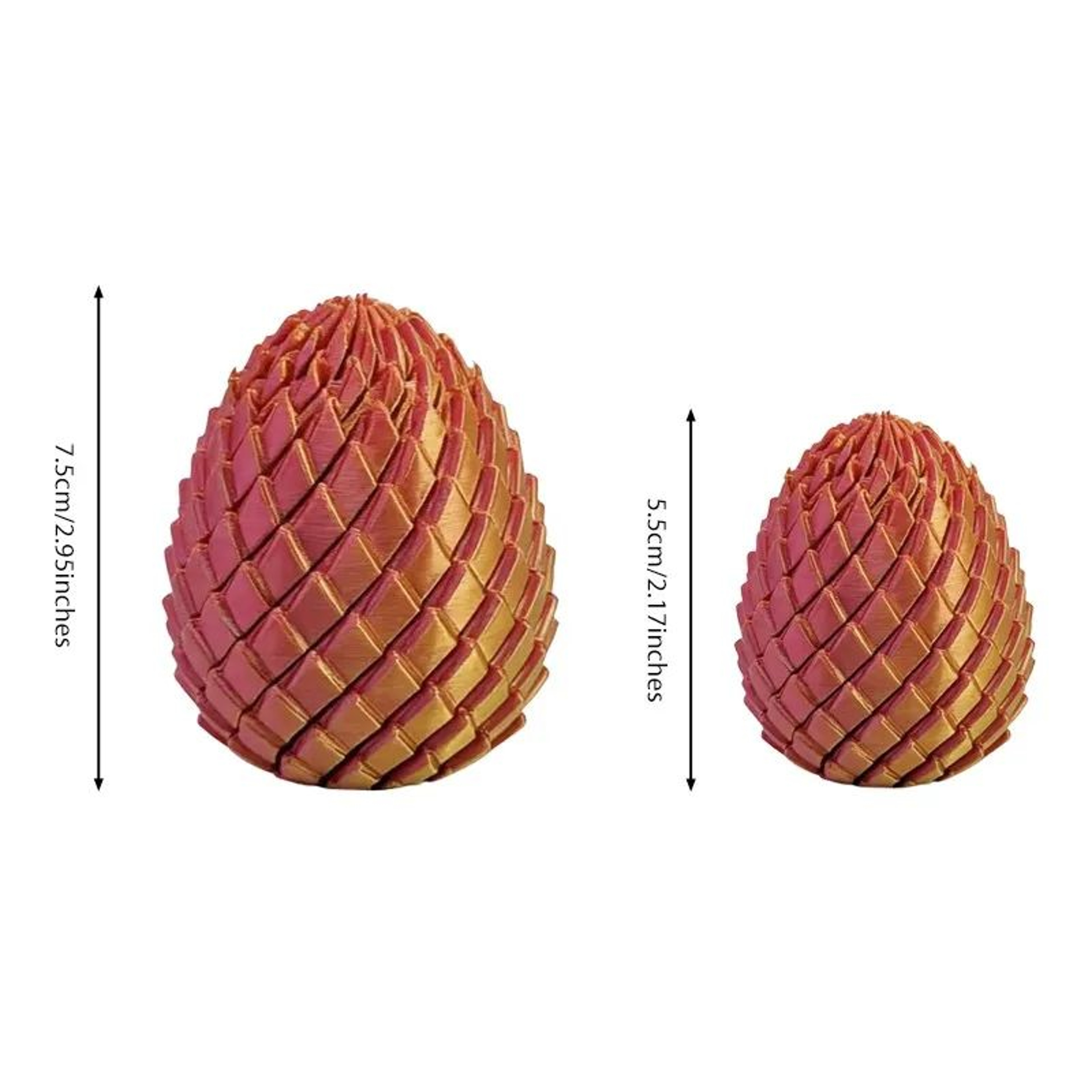 3D Printed Articulated Snake Egg Fidget Toy and Desktop Ornament – view 7