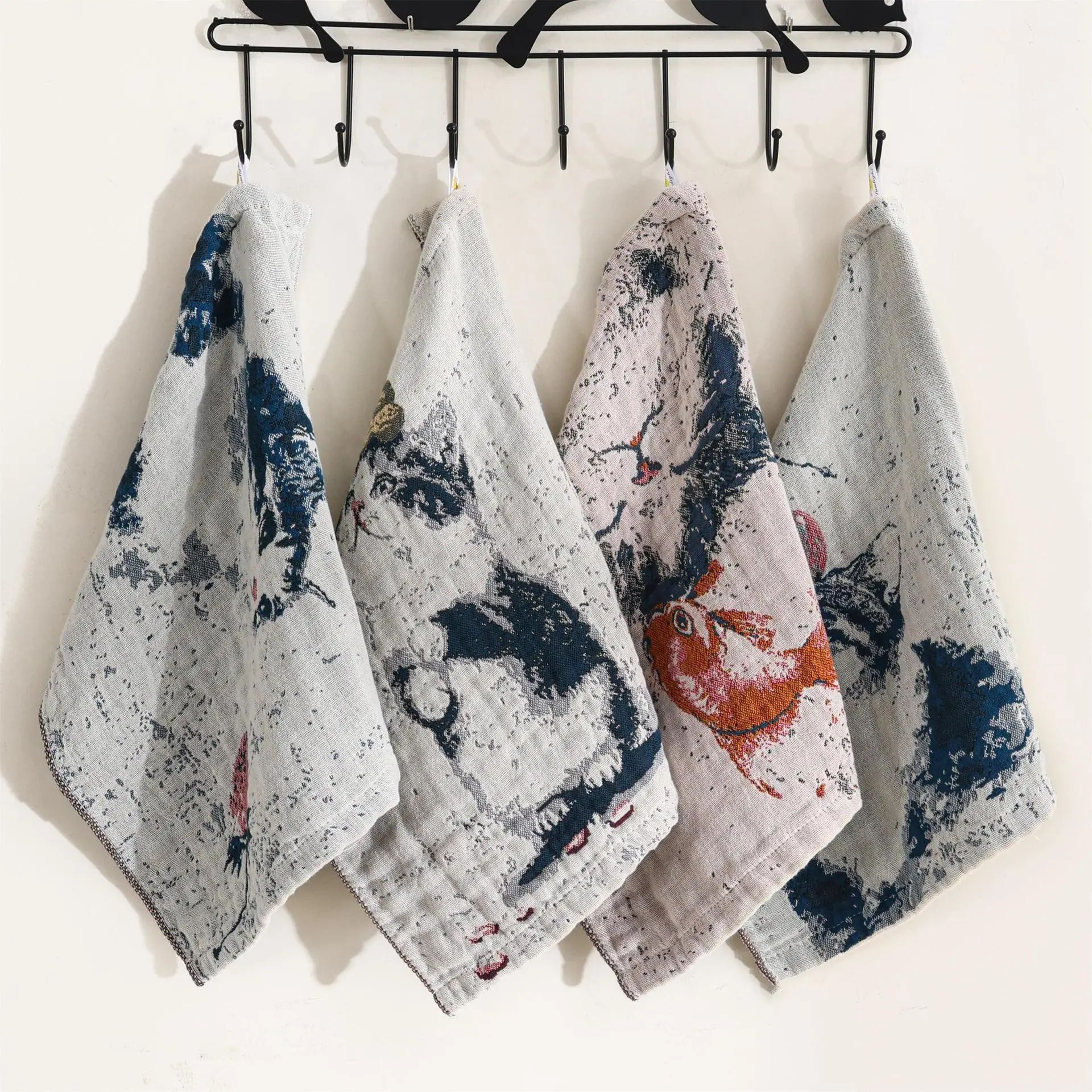4PCS 138 Inch 4Layer Cotton Gauze Kitchen Towels Quick Dry Dish Cloth Set 5