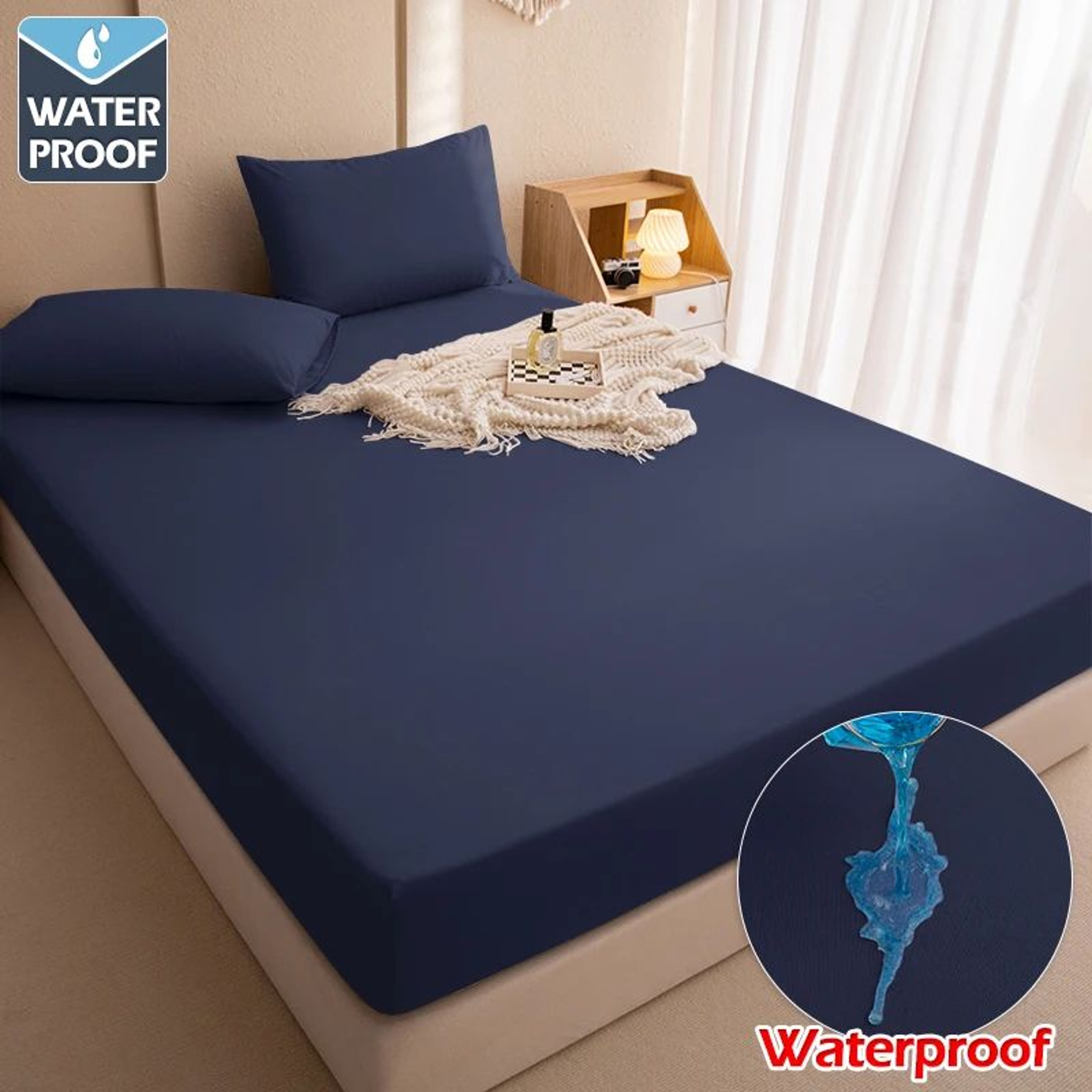 Waterproof Fitted Mattress Protector Soft Breathable Washable Bed Cover 6