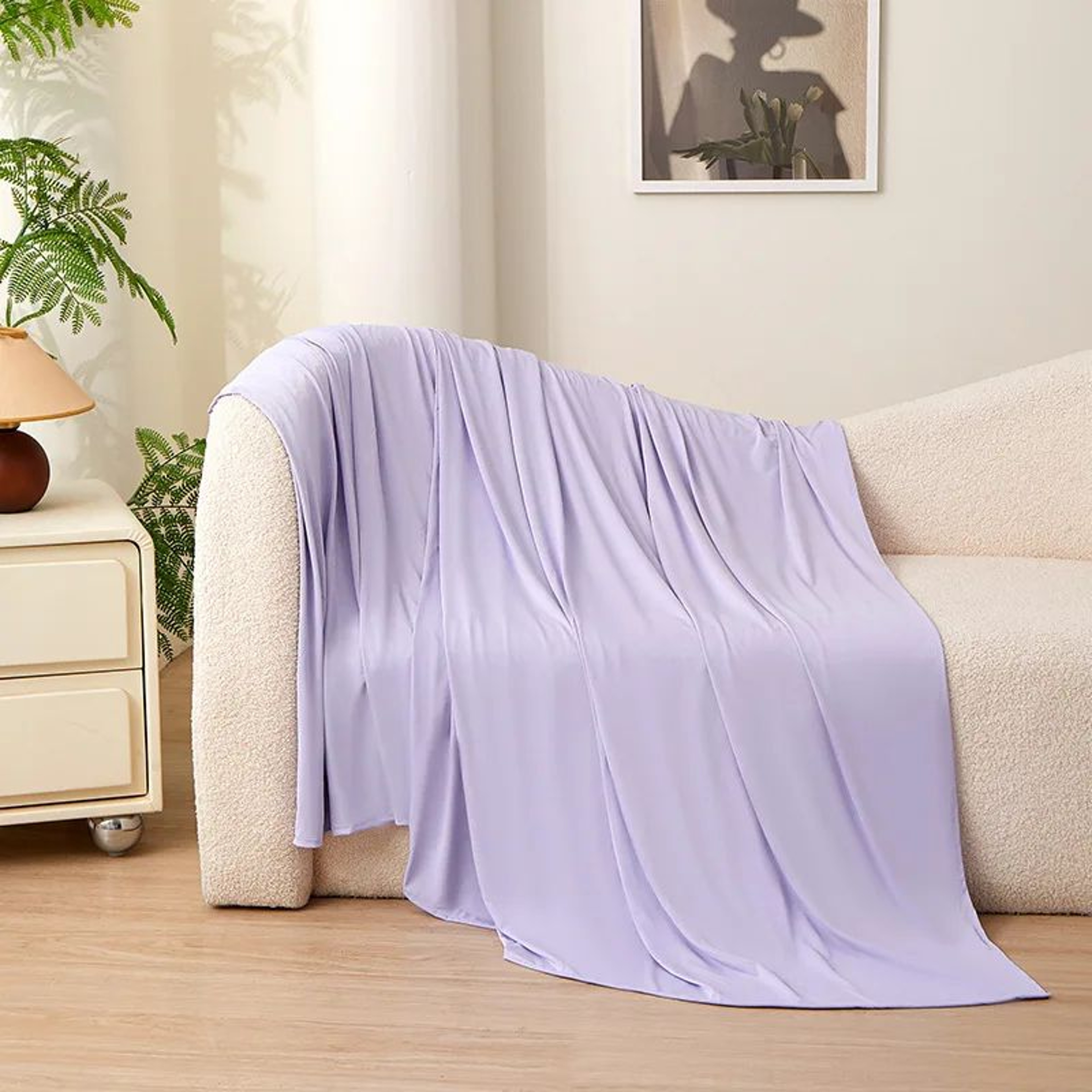 Ice Silk Cooling Blanket Lightweight Breathable Summer Bed Comforter 8