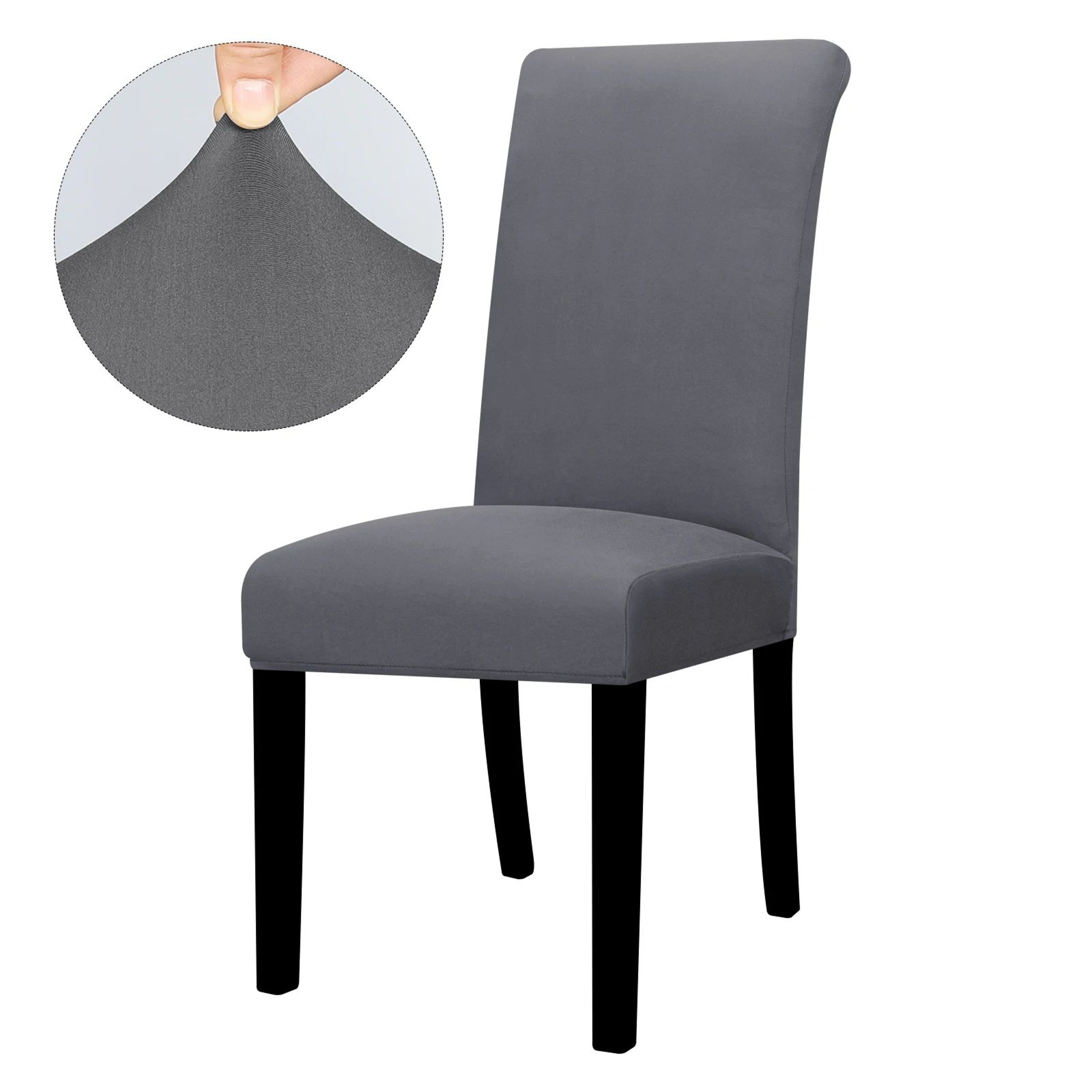 Solid Color Stretch Dining Chair Cover Washable Furniture Protector 12