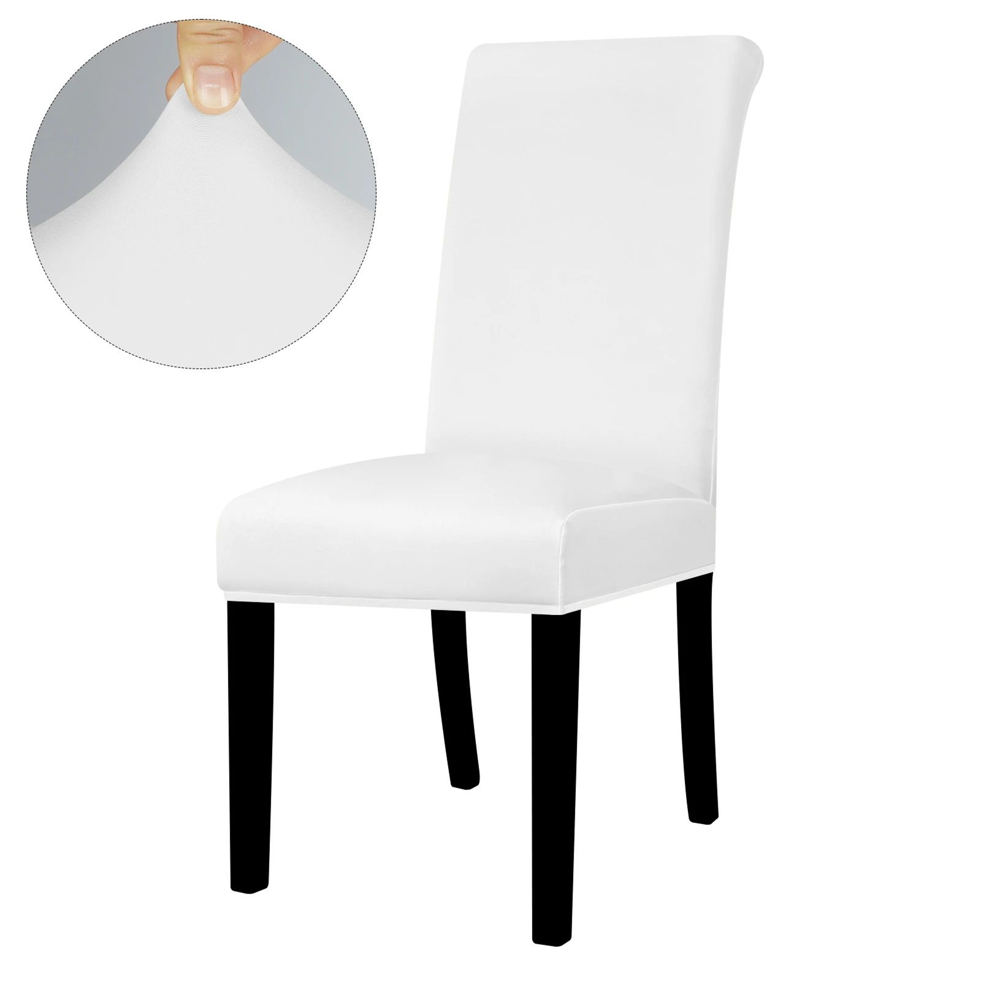 Solid Color Stretch Dining Chair Cover Washable Furniture Protector 25