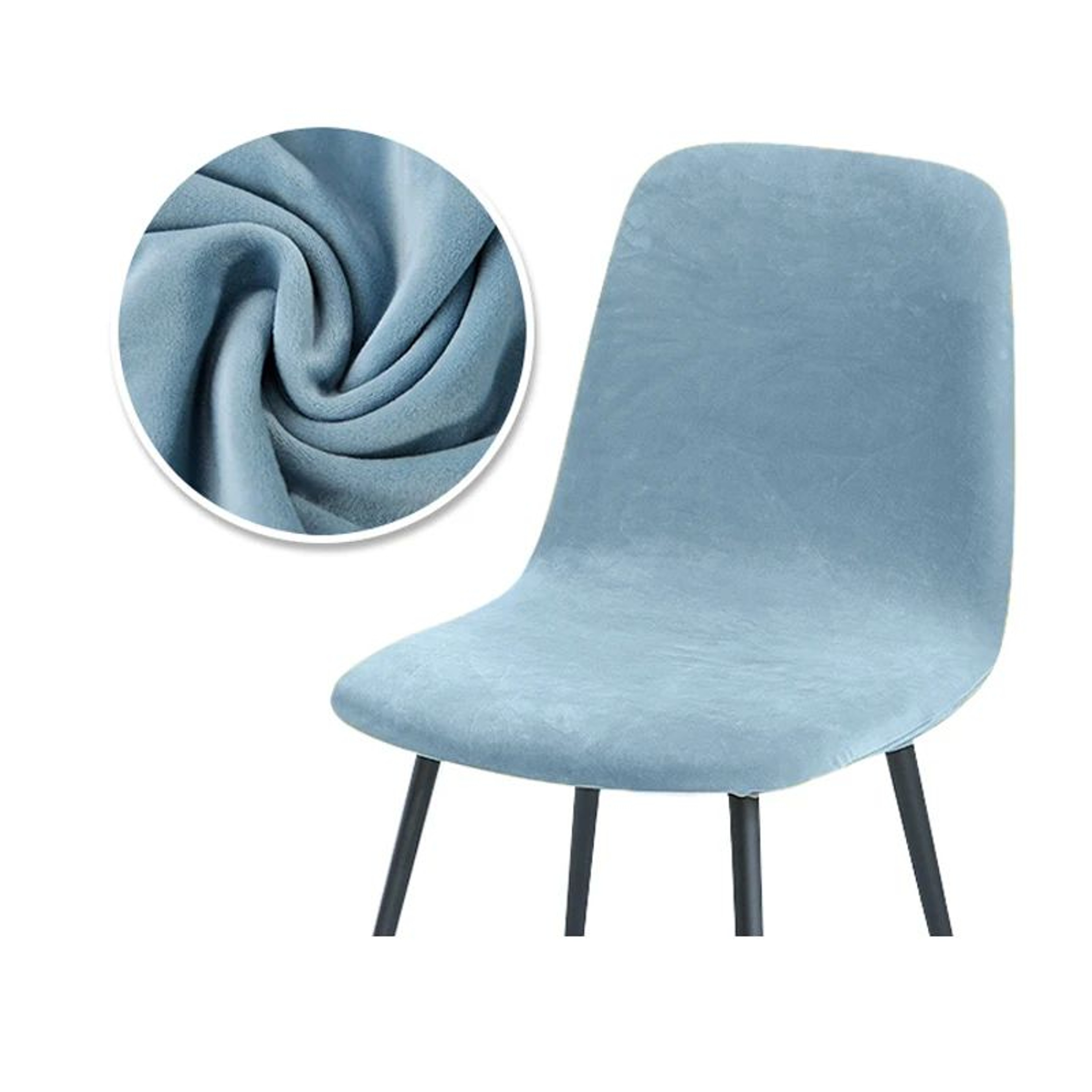 Velvet Stretch Bar Chair Cover Soft Solid Color Protective Slipcover 16