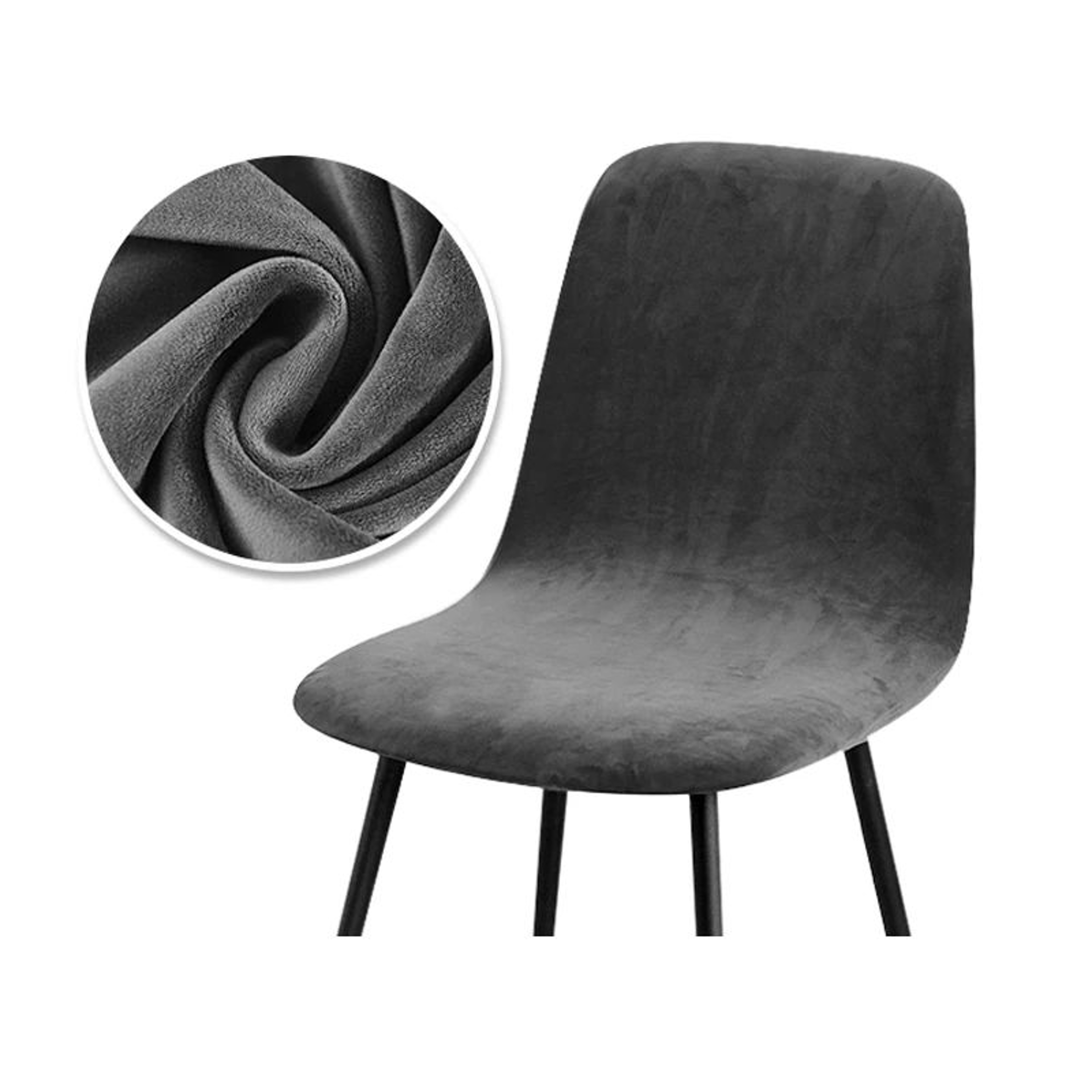 Velvet Stretch Bar Chair Cover Soft Solid Color Protective Slipcover 15