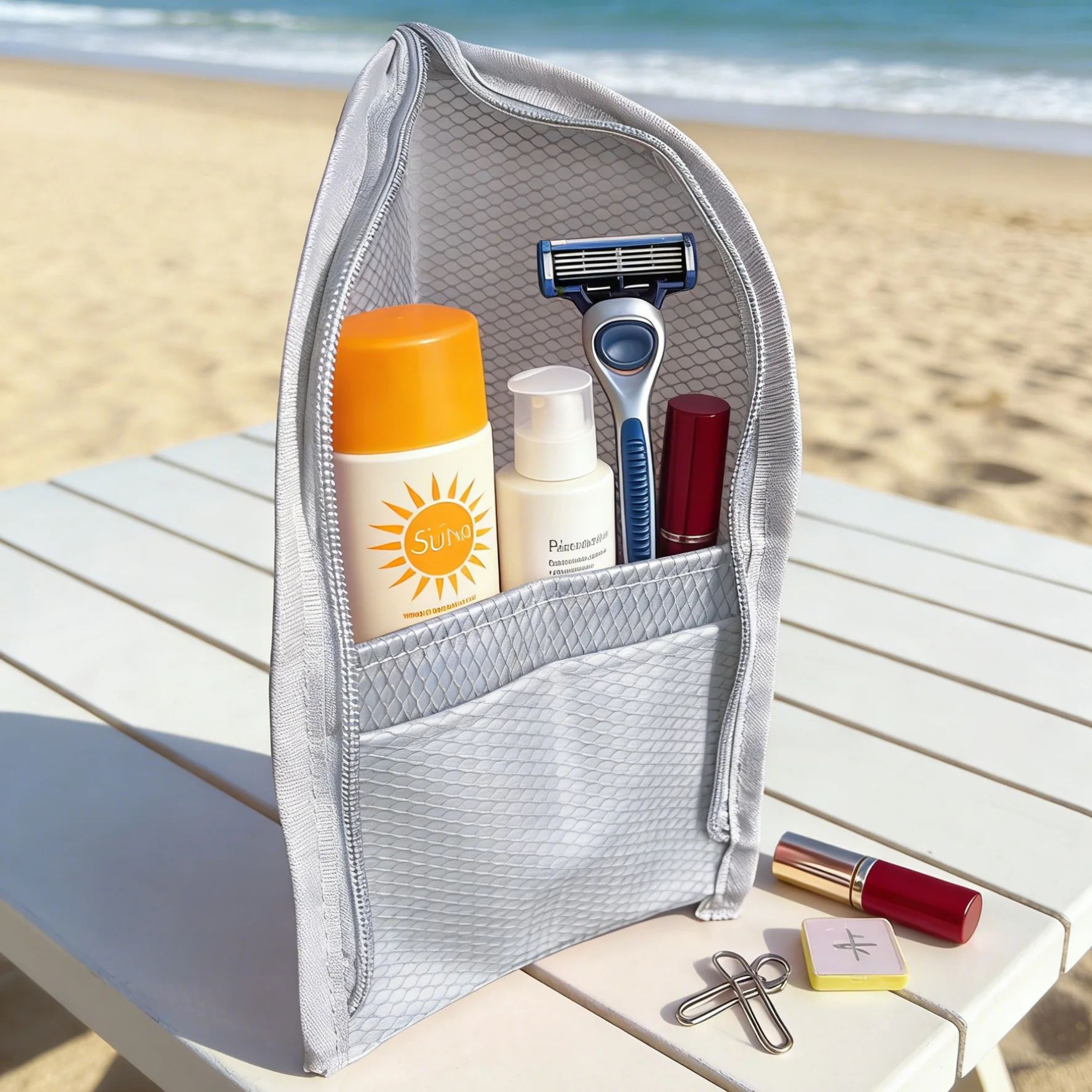 EVA Mesh Travel Makeup And Toiletry Organizer Bag 7