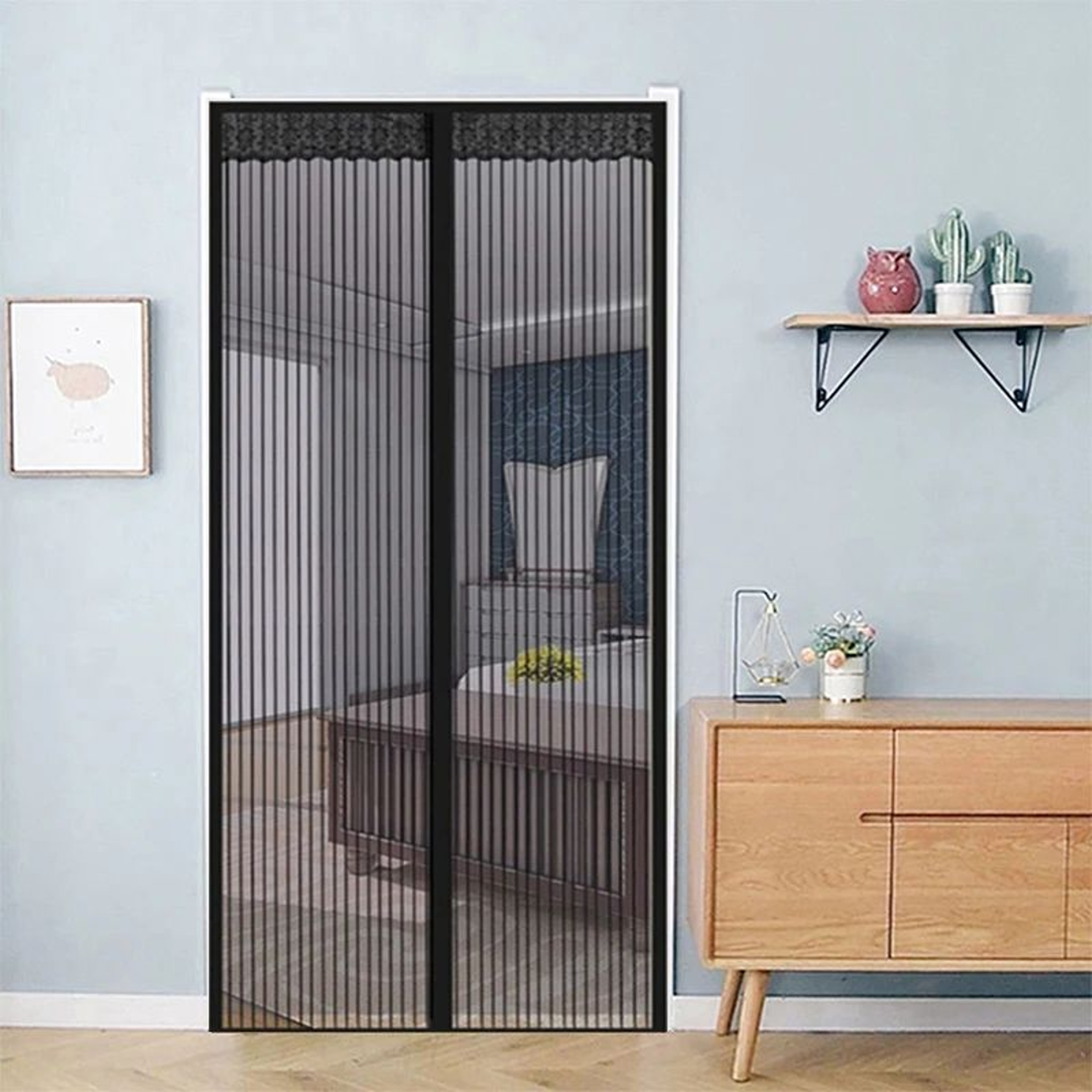 Magnetic Mosquito Screen Door 3543 X 8268 Inch Automatic Closing Anti Bug Mesh Curtain 6