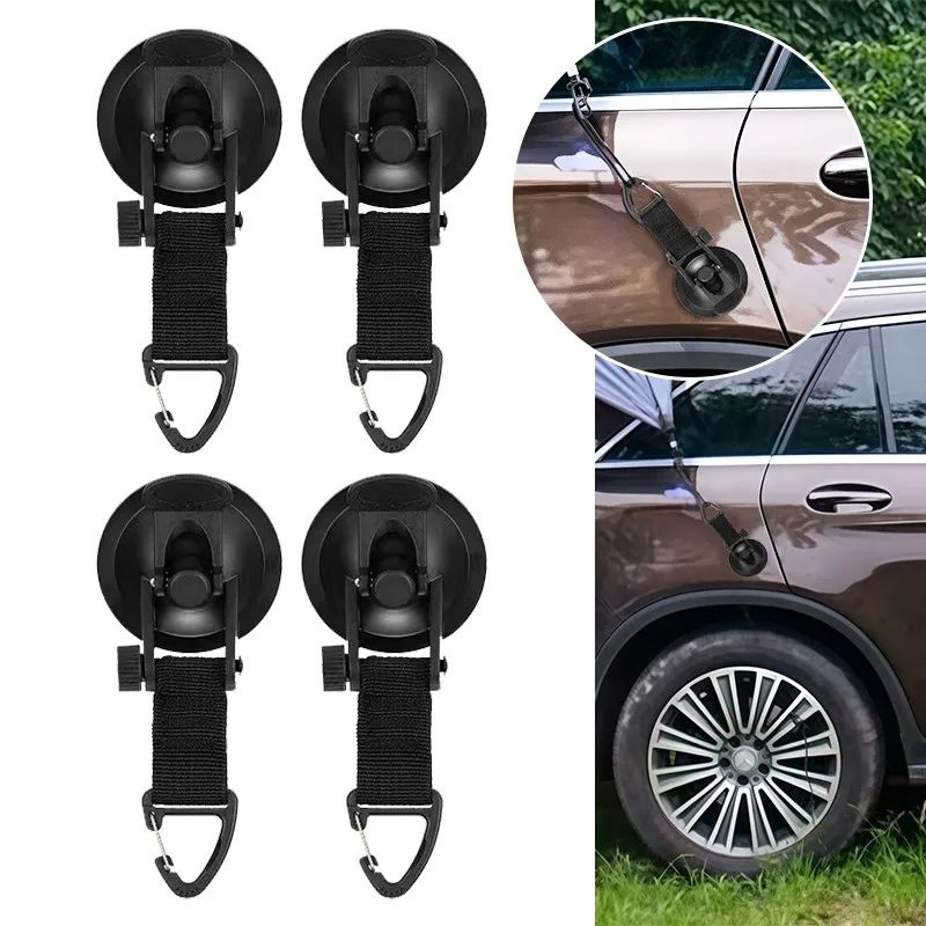 24PCS Car Tent Suction Cup Awning Anchors With Securing Hooks 7