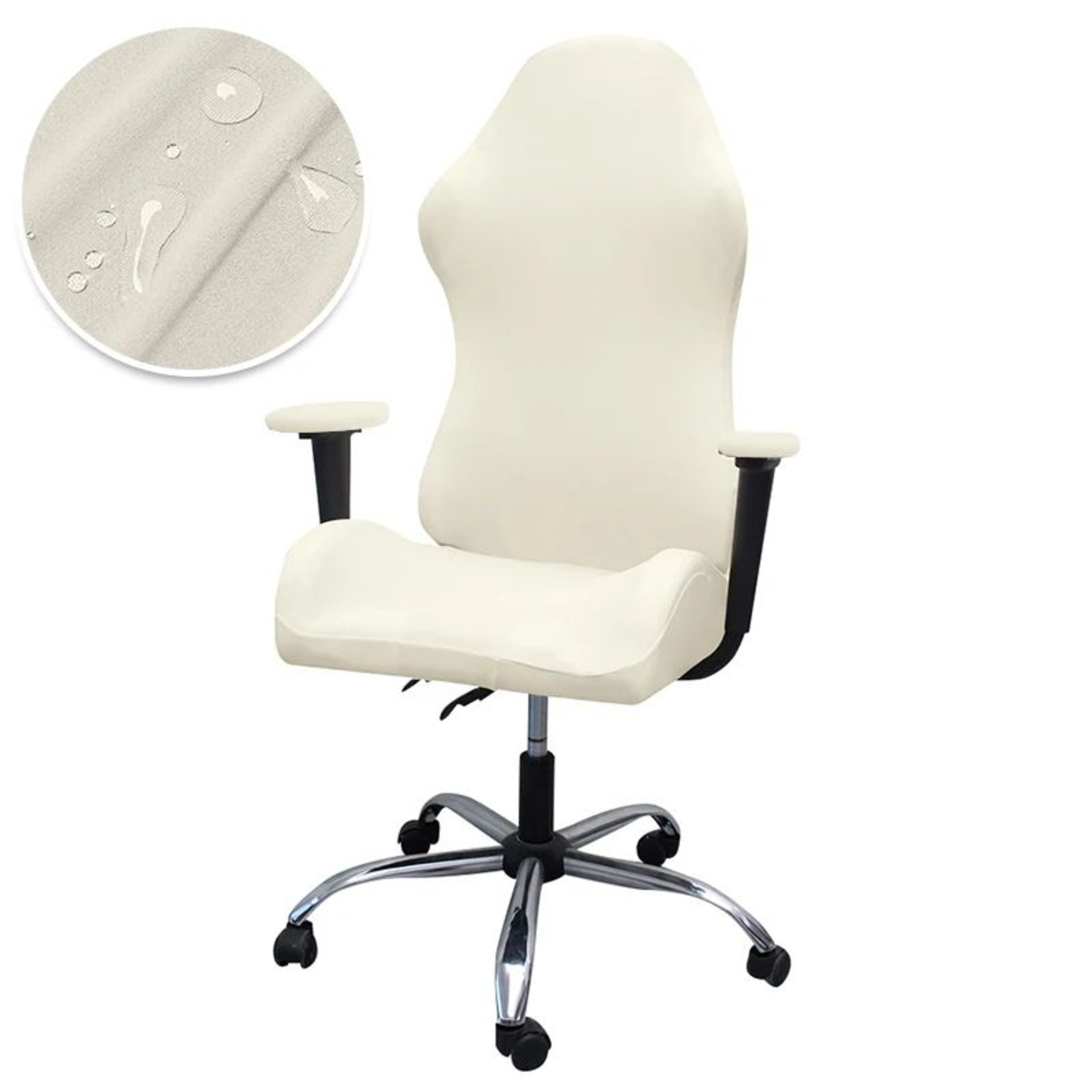 Waterproof Stretch Gaming Chair Cover Soft Milk Silk Office Chair Protector 5