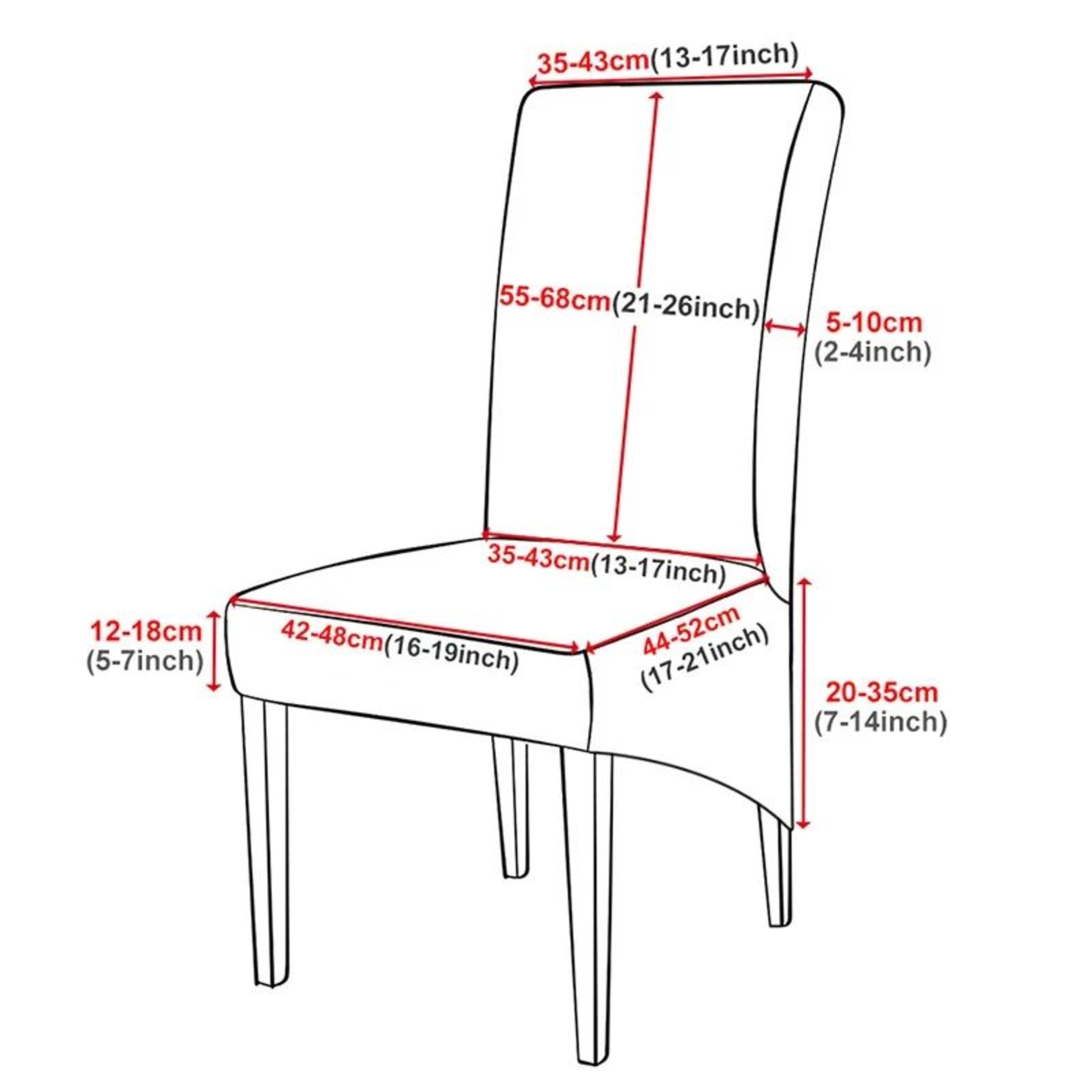 Large Velvet Stretch Dining Chair Cover for High Back Chairs – view 1
