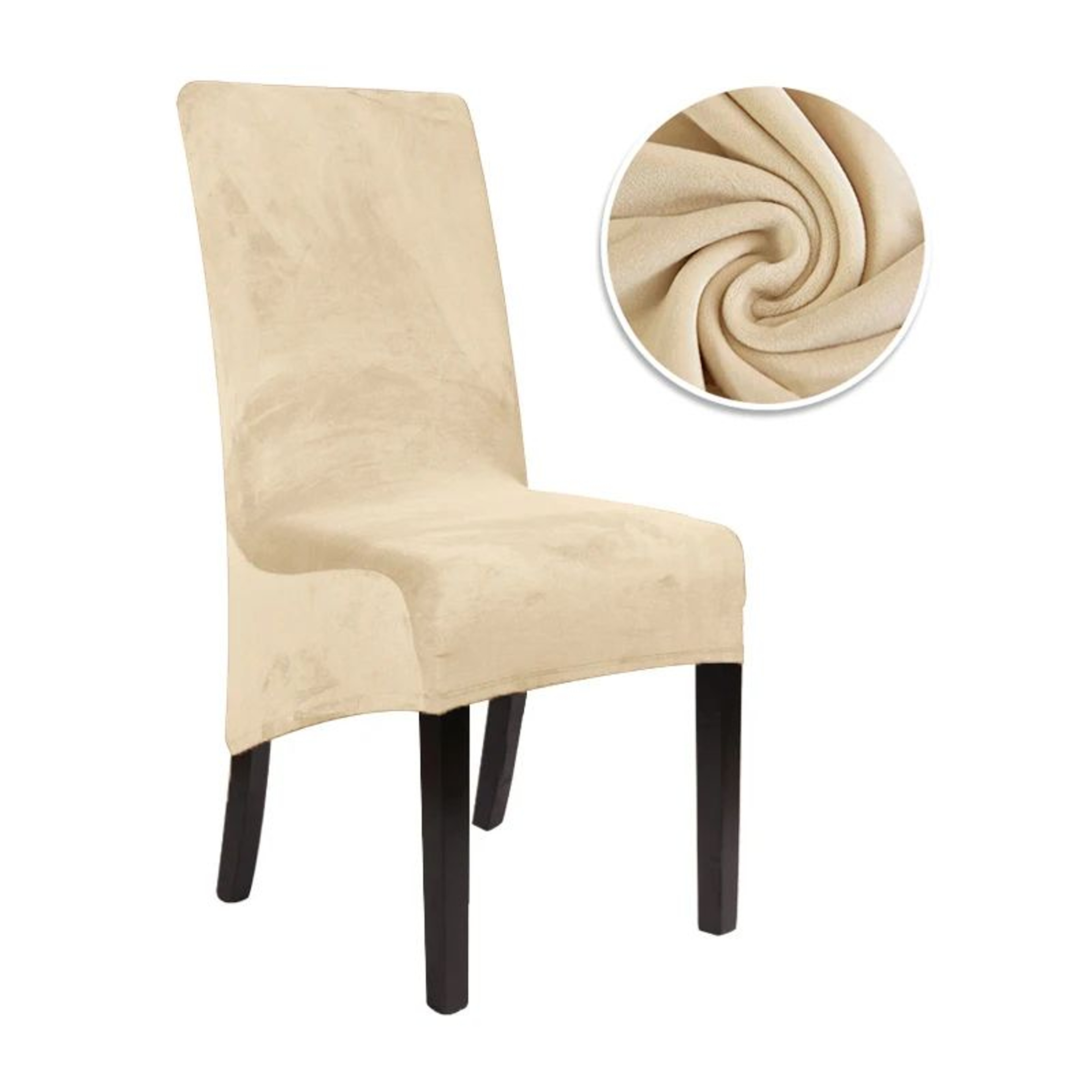 Large Velvet Stretch Dining Chair Cover for High Back Chairs – view 9