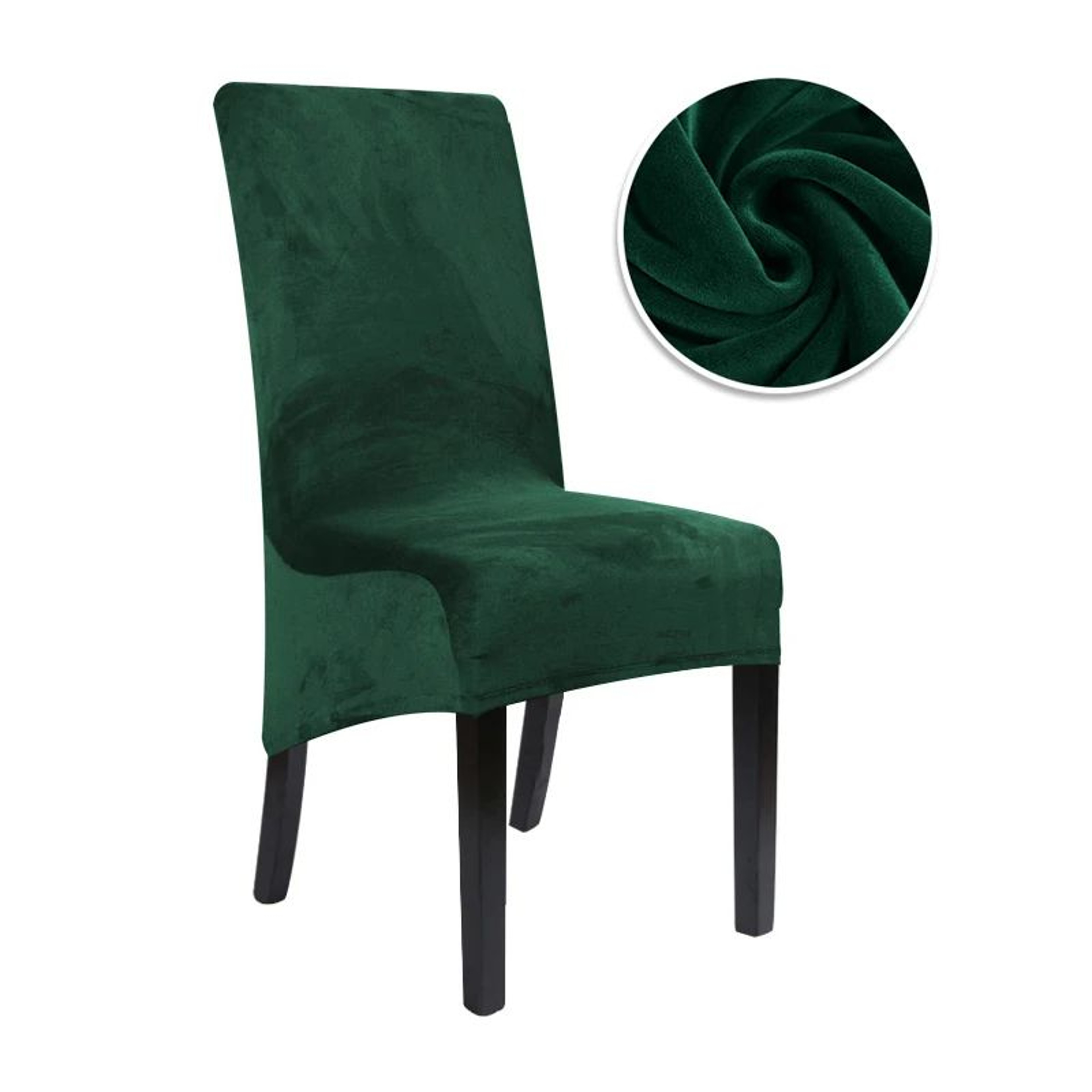 Large Velvet Stretch Dining Chair Cover For High Back Chairs 16