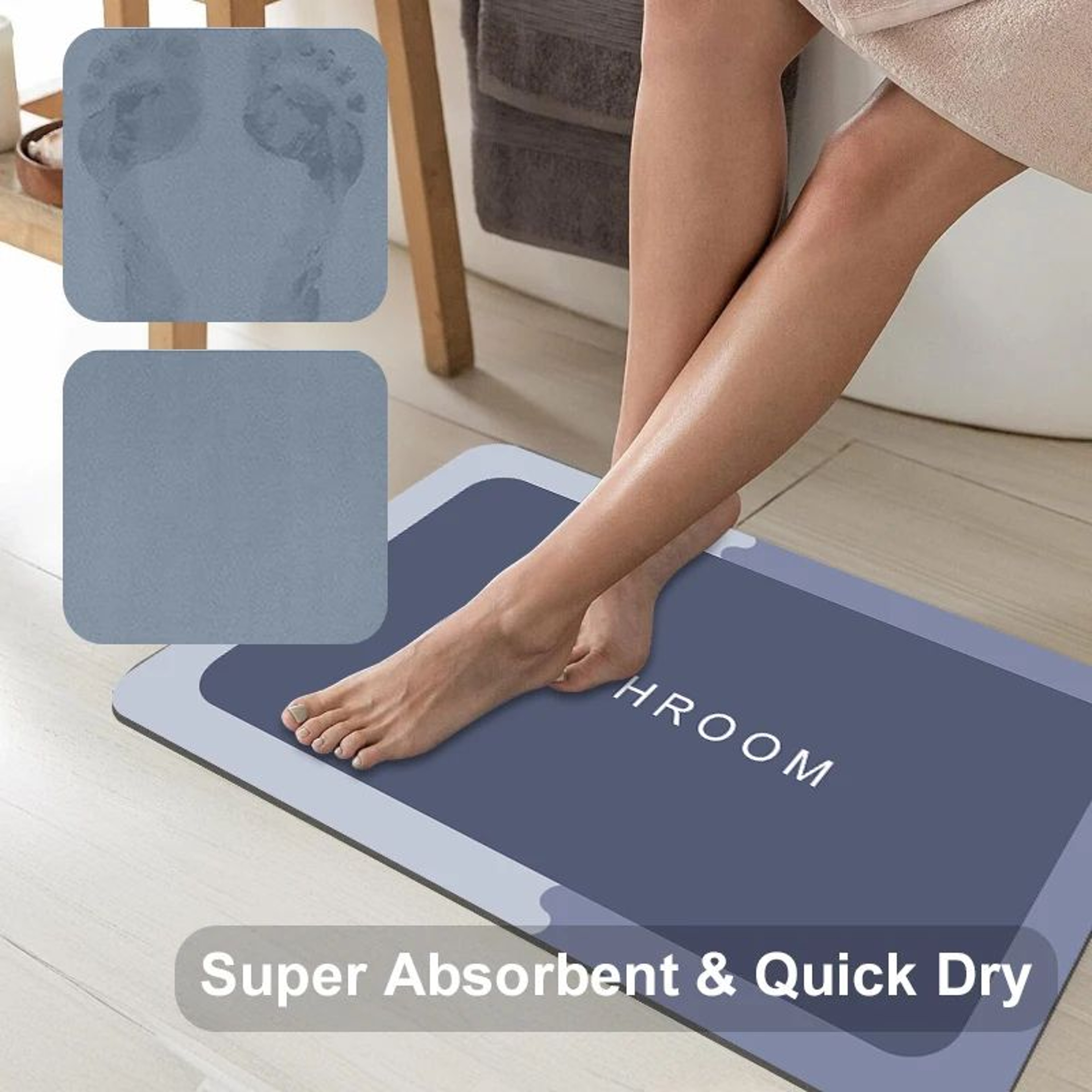 Soft Diatomite Quick Dry Non Slip Bath Mat 2