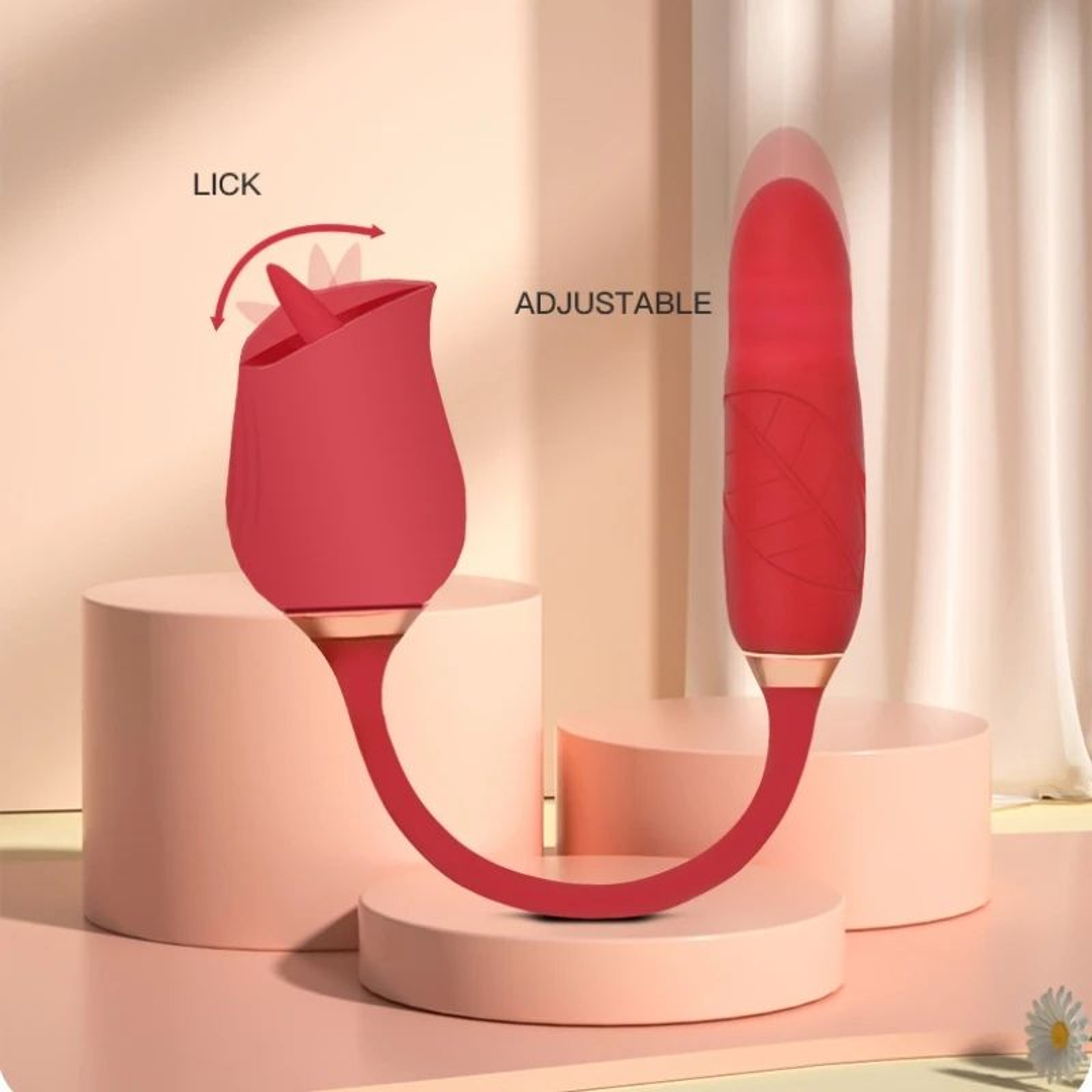 Rose Shape Rechargeable Personal Massager with 7 Adjustable Modes – view 3