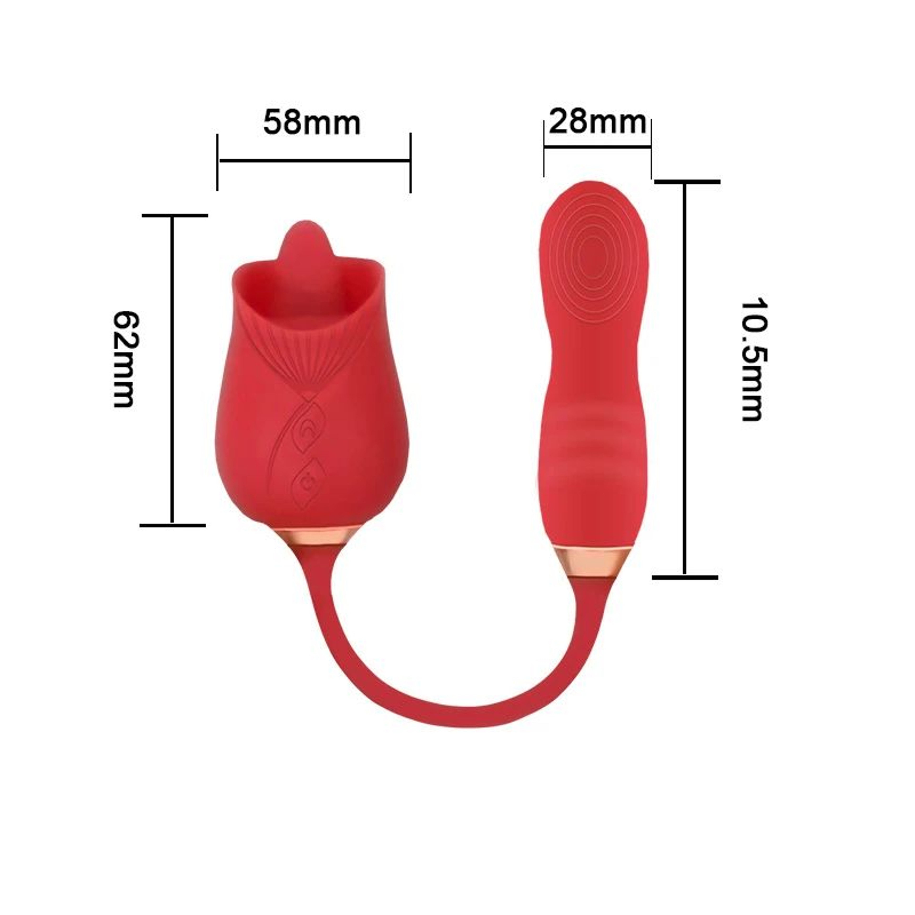 Rose Shape Rechargeable Personal Massager With 7 Adjustable Modes 7