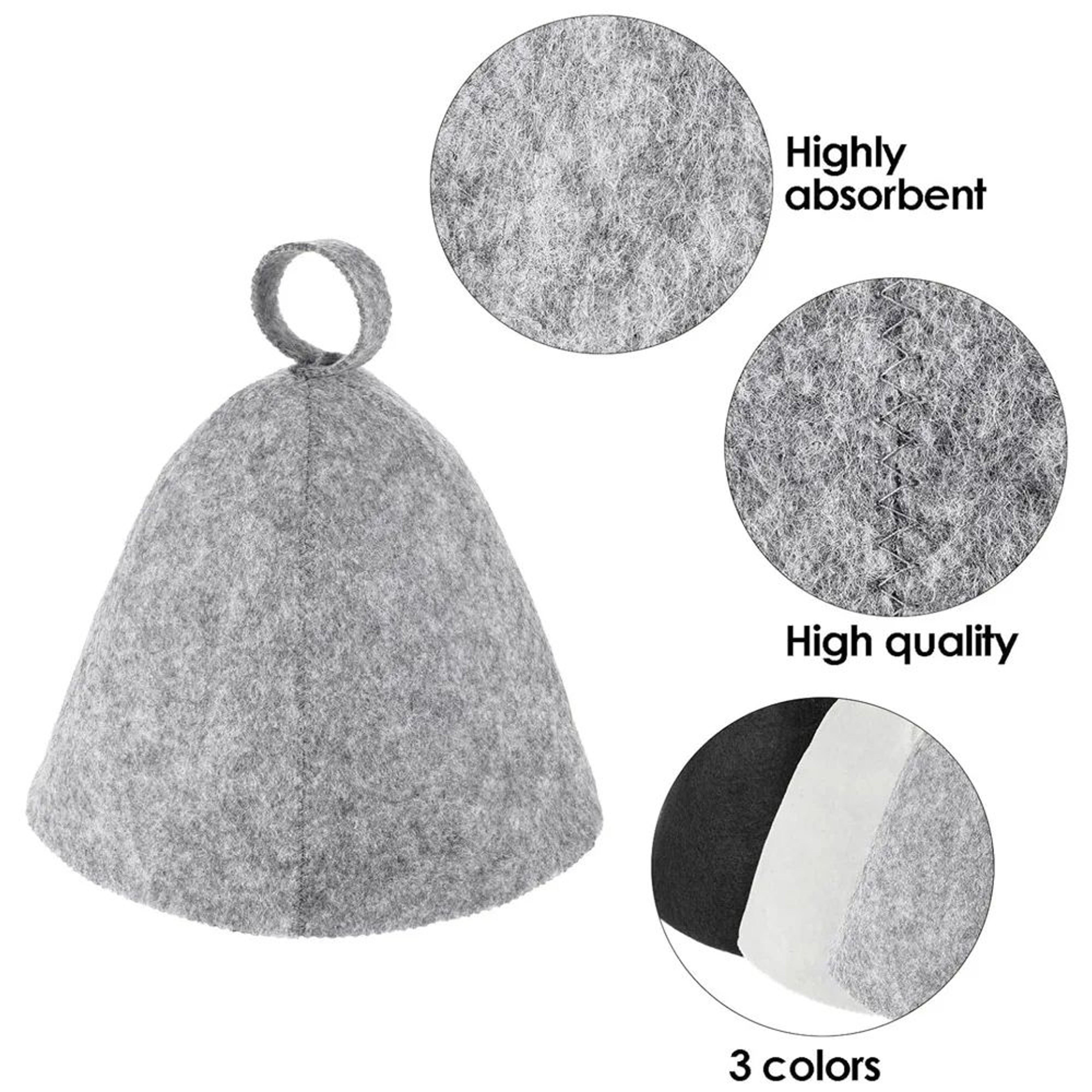 Wool Sauna Hat Heat Protection Cap For Men And Women 1
