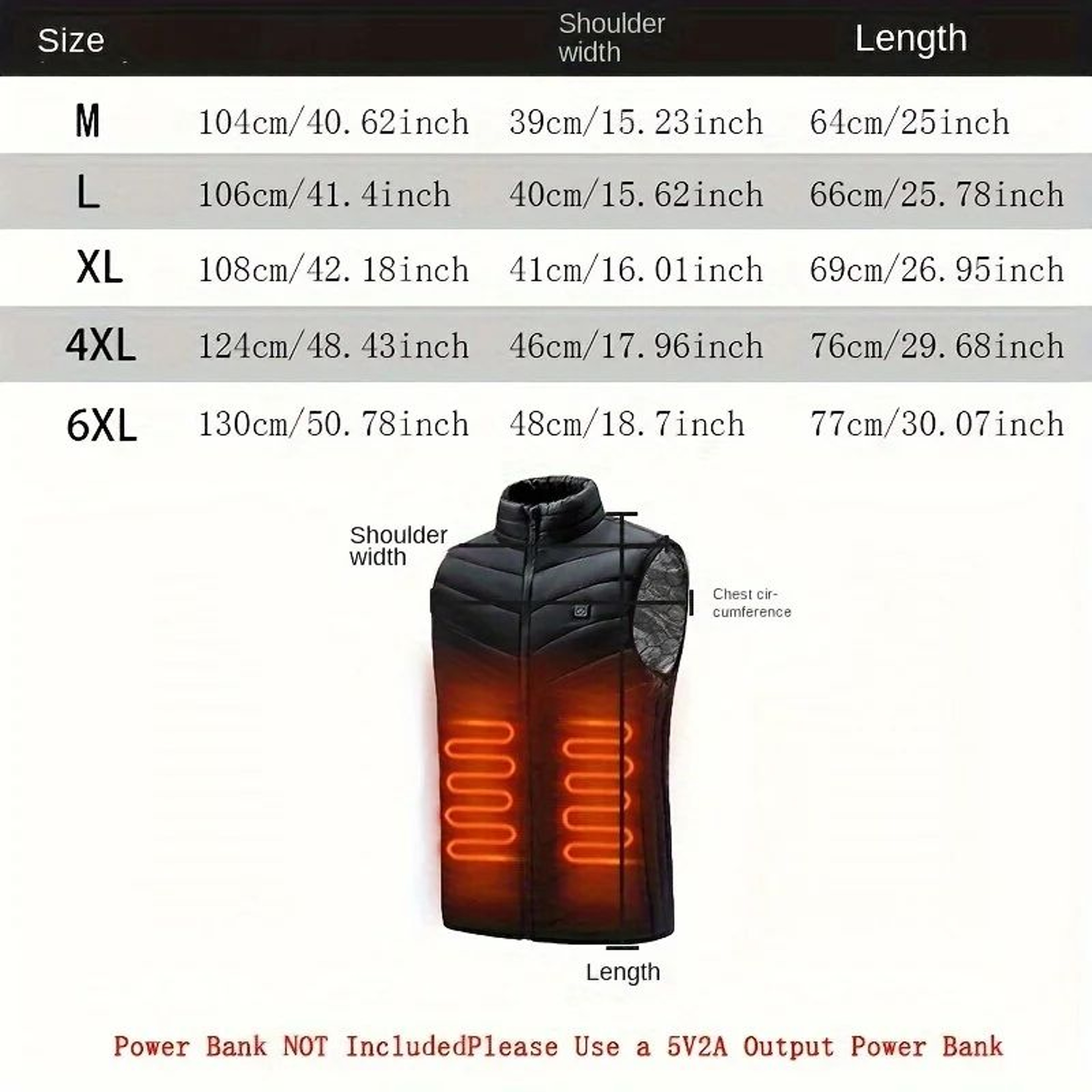 4-Zone USB Heated Vest with Carbon Fiber Heating for Men and Women – view 7