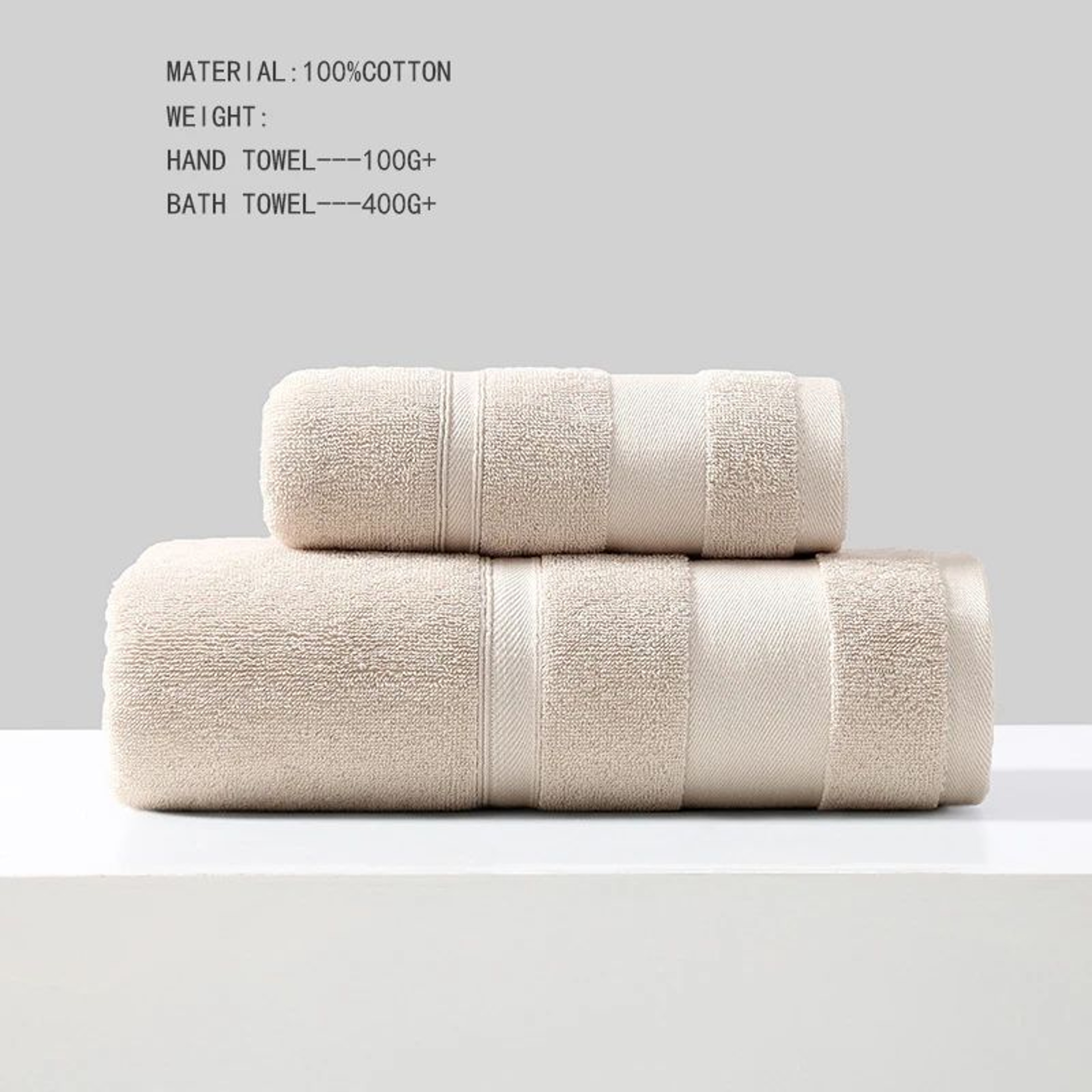 2PCS Soft Absorbent Cotton Bath Towel Set For Bathroom Spa And Beach 9