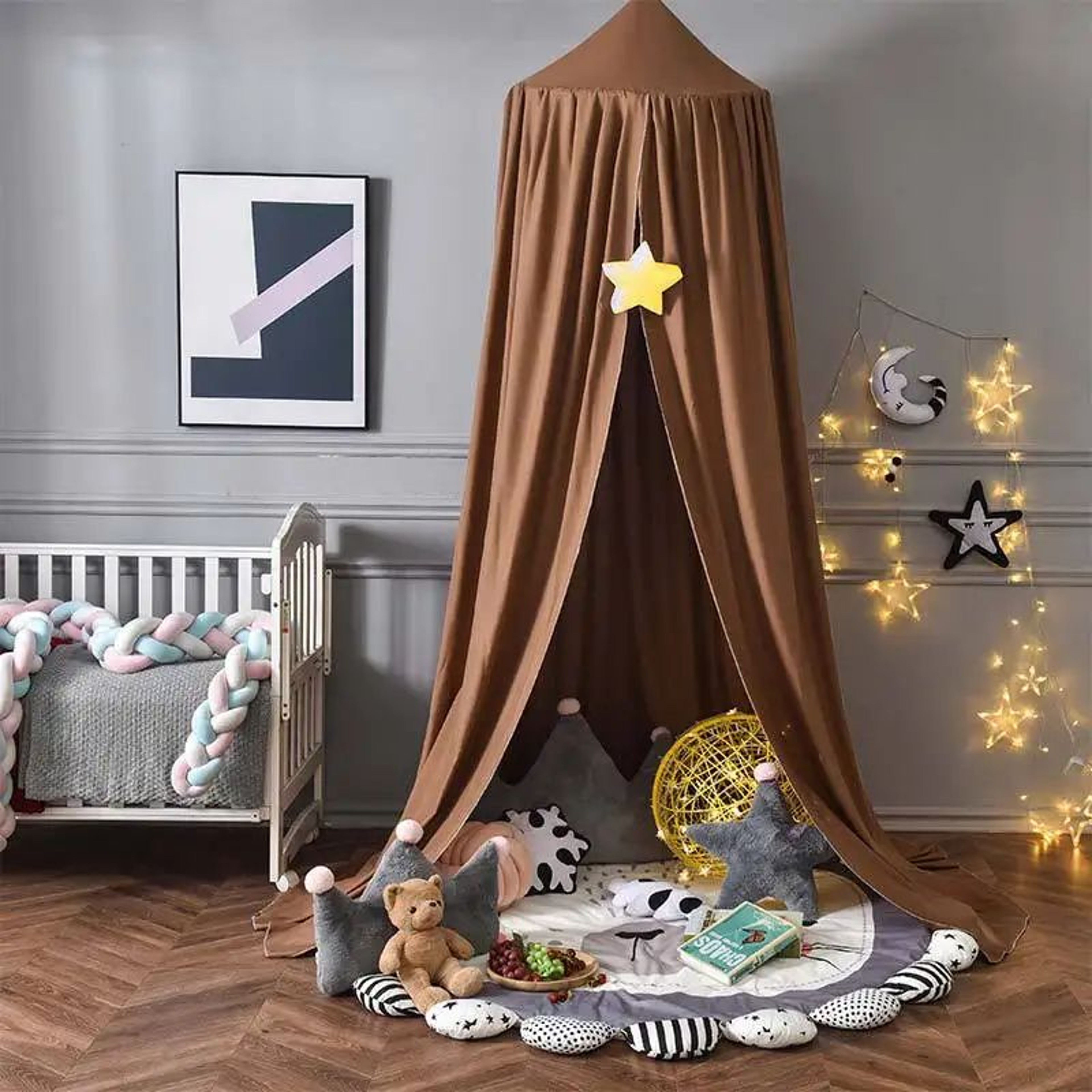 Battilo Kids Bed Canopy Mosquito Net 256 X 1063 Inch Round Hanging Play Tent 9