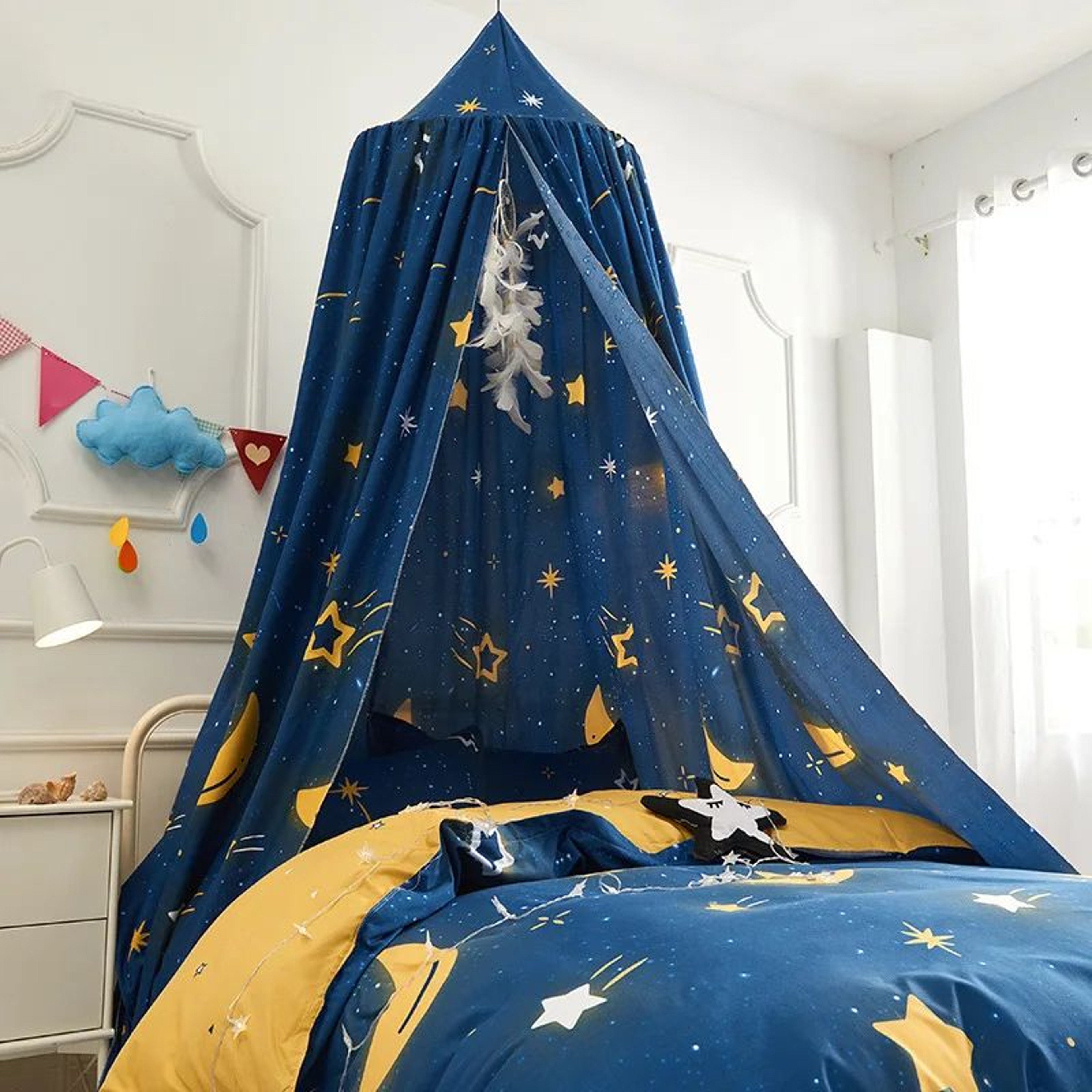 Round Dome Kids Bed Canopy Mosquito Net 65 X 250 Cm Castle Play Tent 1
