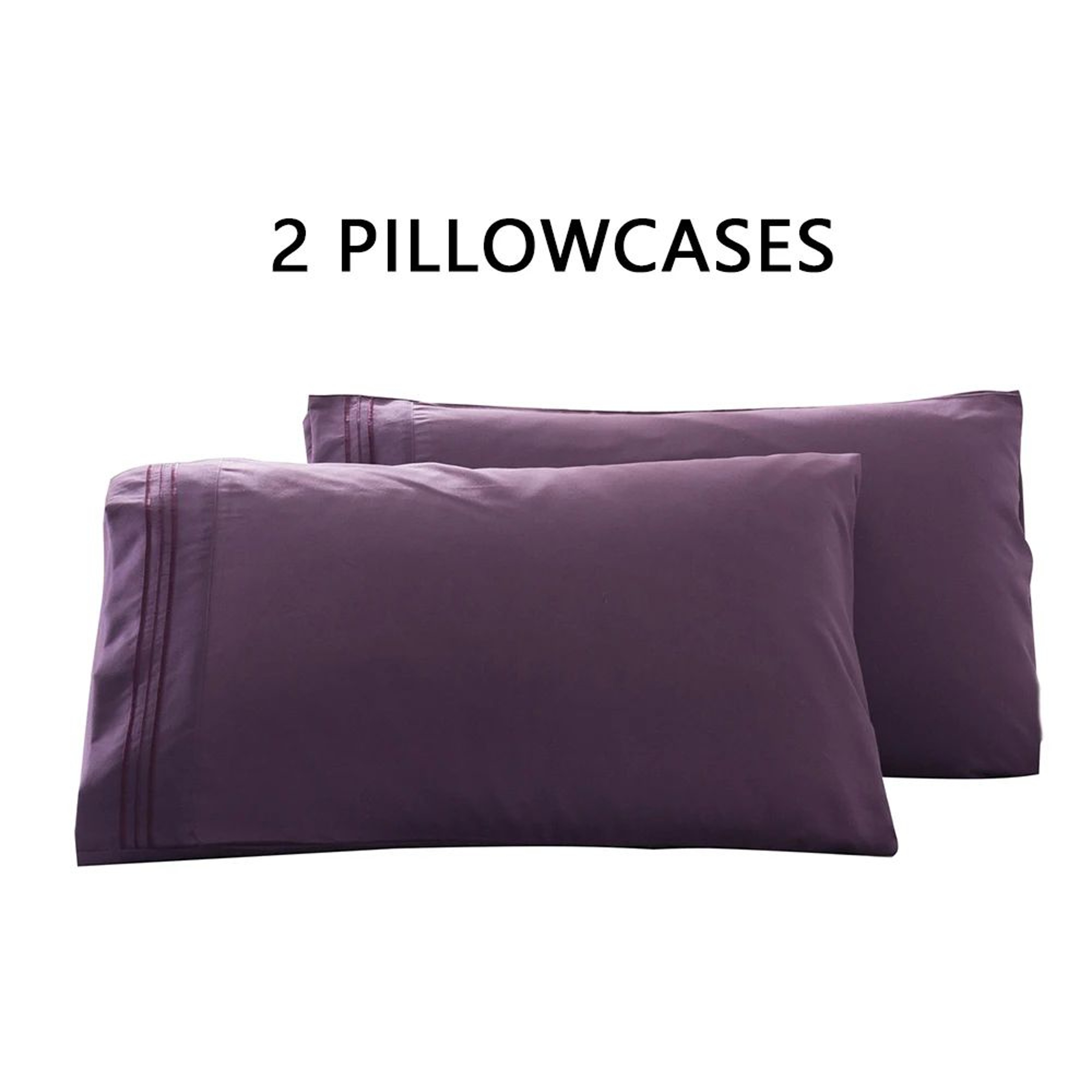 Soft Breathable Envelope Pillowcase Set 2PCS For Queen And King Beds 15