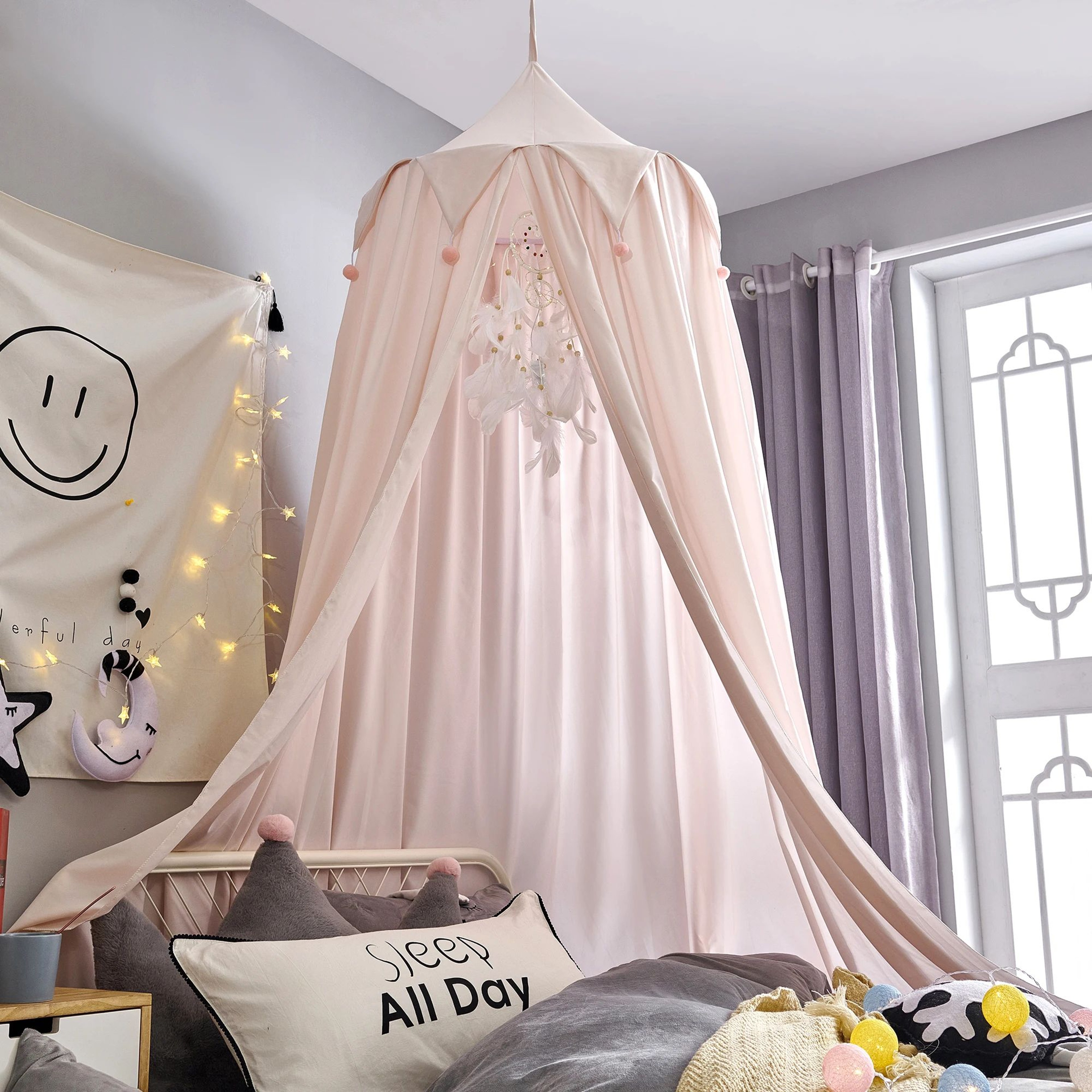 Battilo Round Dome Kids Bed Canopy Mosquito Net And Reading Noo 3