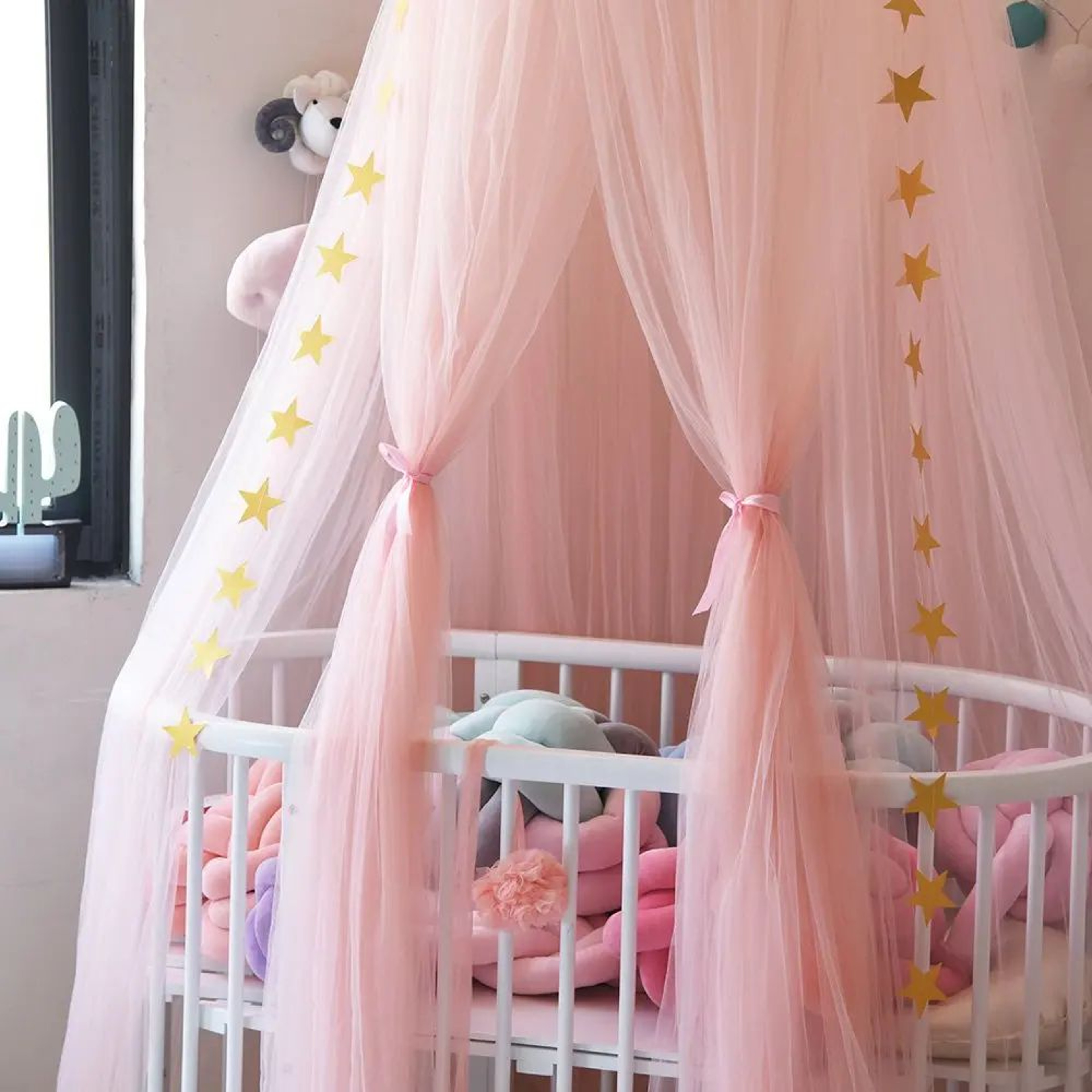 Elegant Round Dome Kids Bed Canopy Mosquito Net For Bedroom And Reading Nook 2