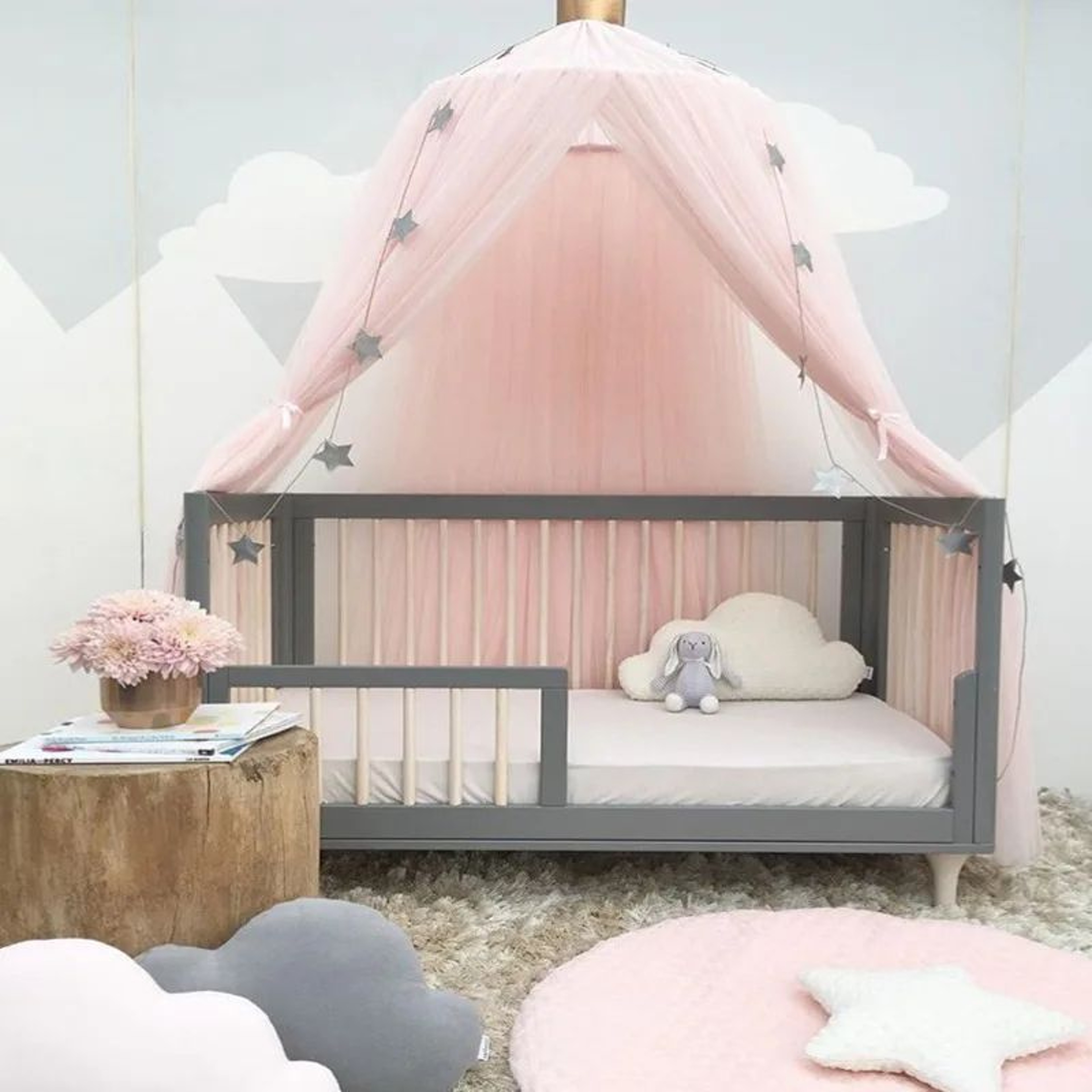 Elegant Round Dome Kids Bed Canopy Mosquito Net For Bedroom And Reading Nook 5