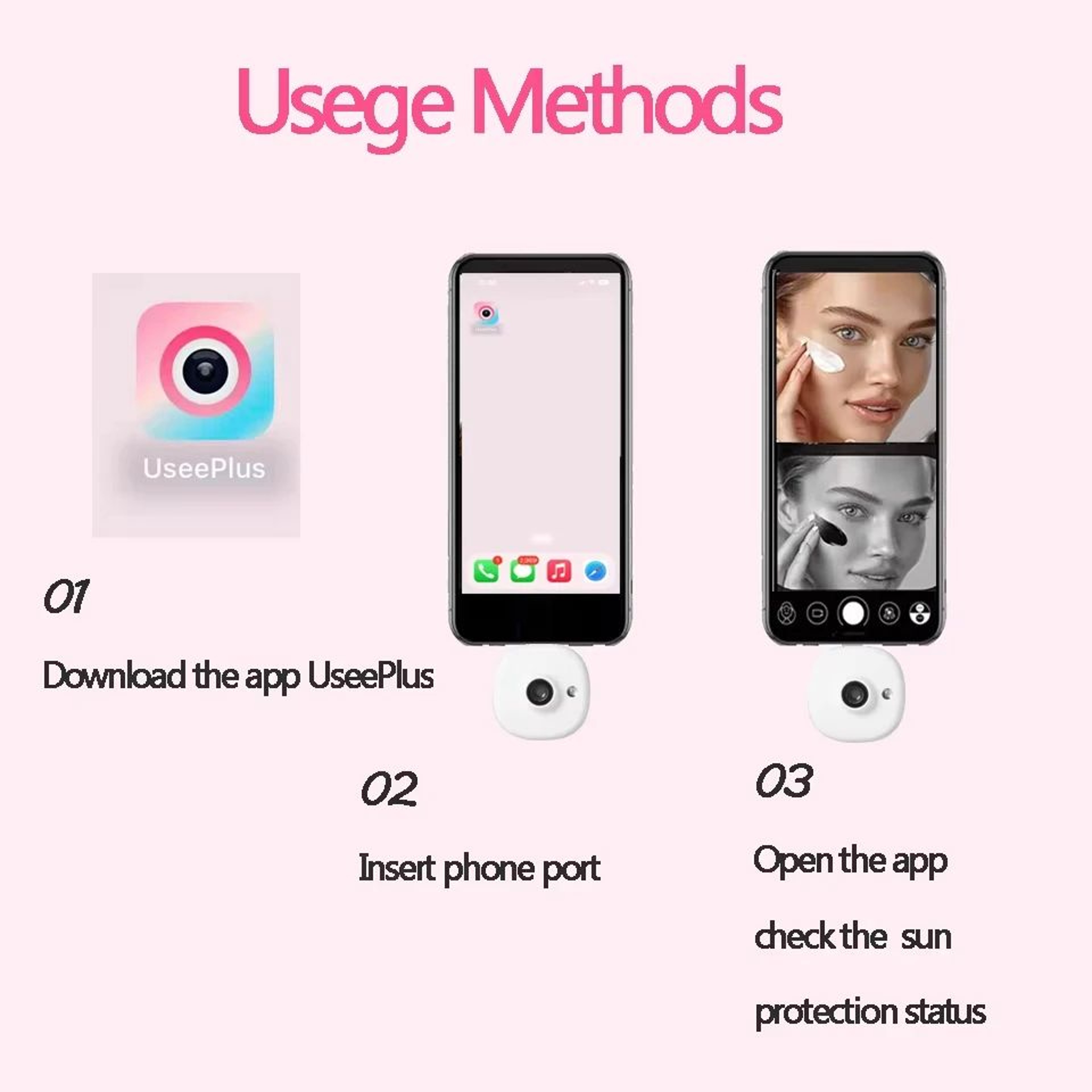 Mini UV Camera Sunscreen Tester For IPhone And Android 5