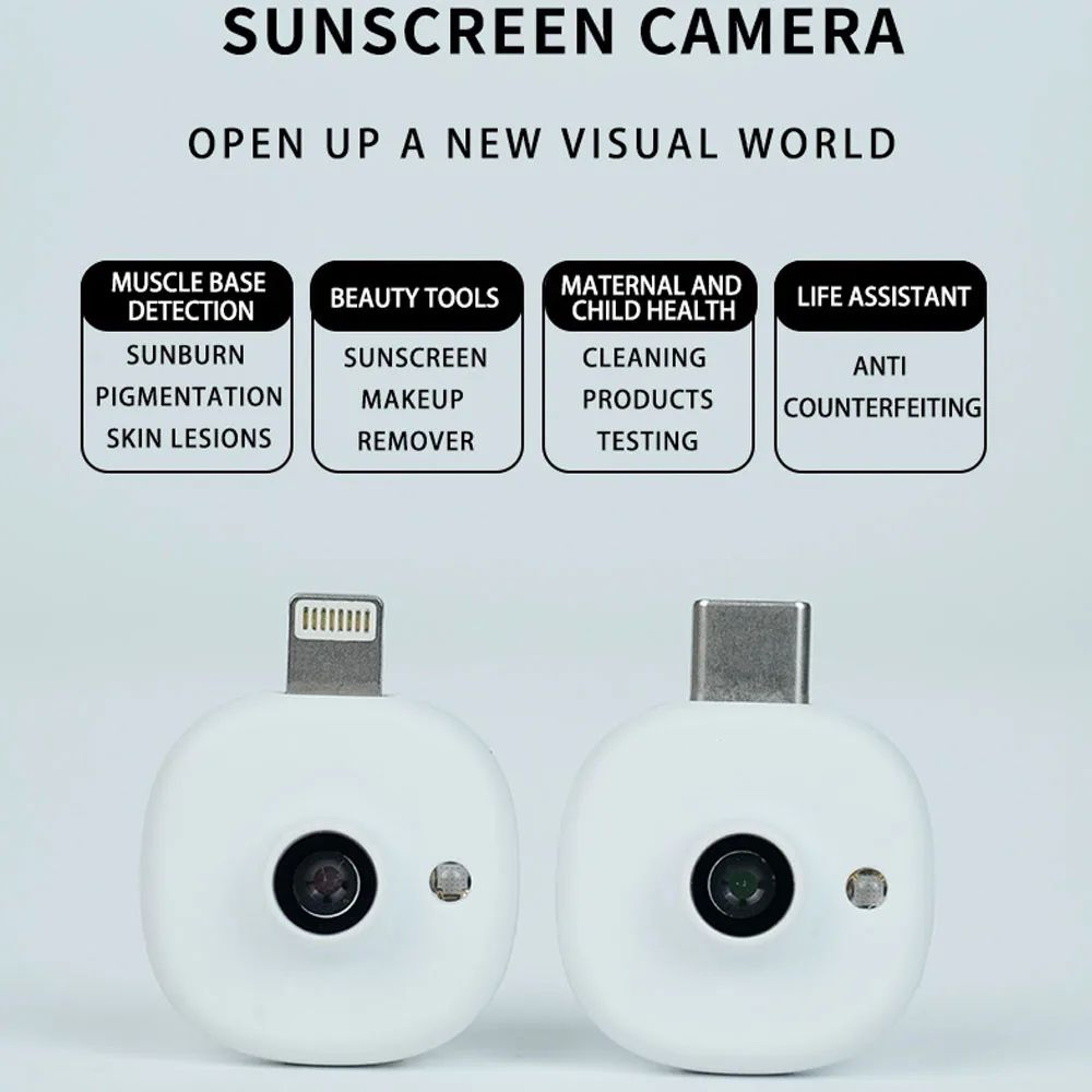 Mini UV Sunscreen Camera For IPhone And Android Portable Facial Coverage Tester 1