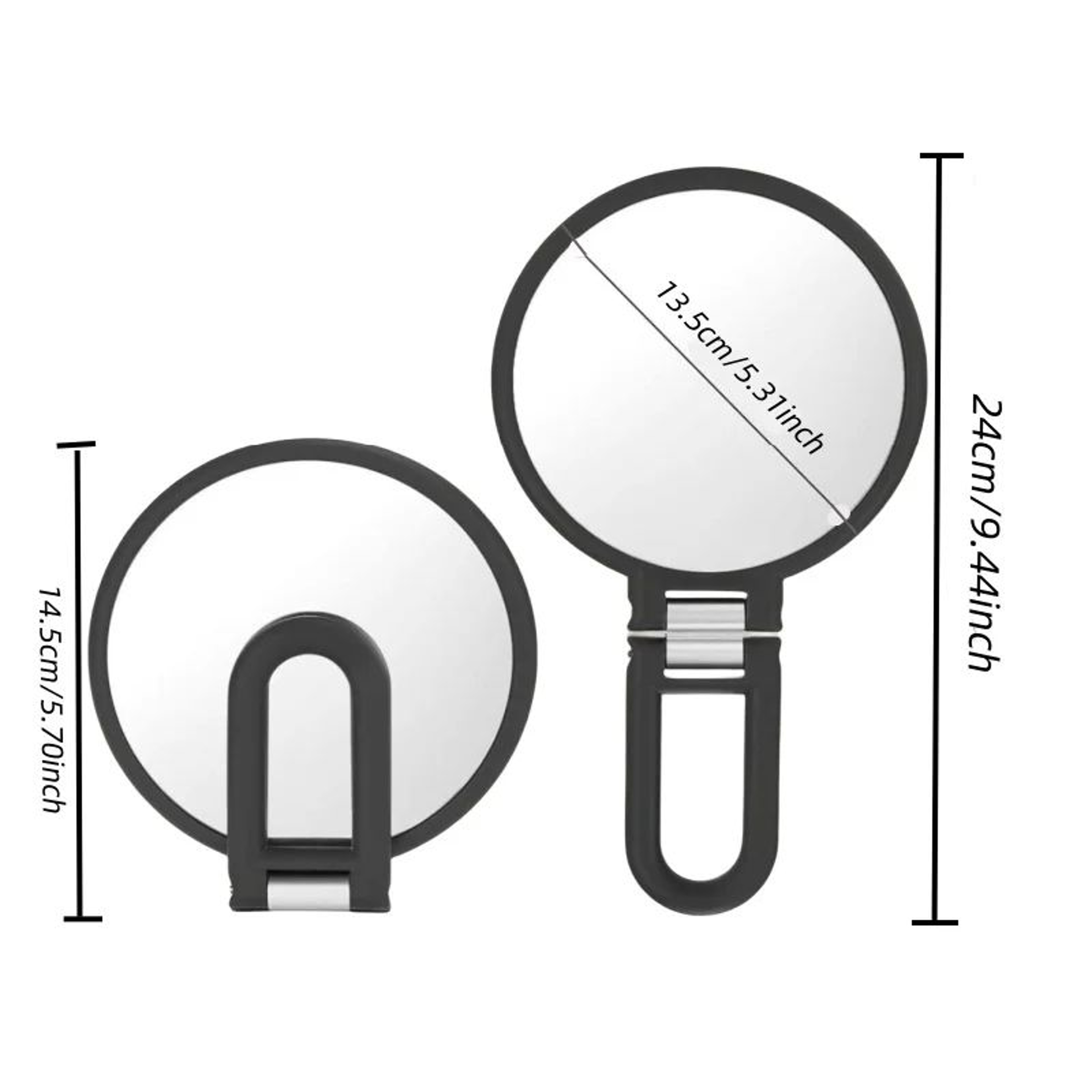 15X Double-Sided Magnifying Handheld Mirror with Folding Adjustable Stand – view 7