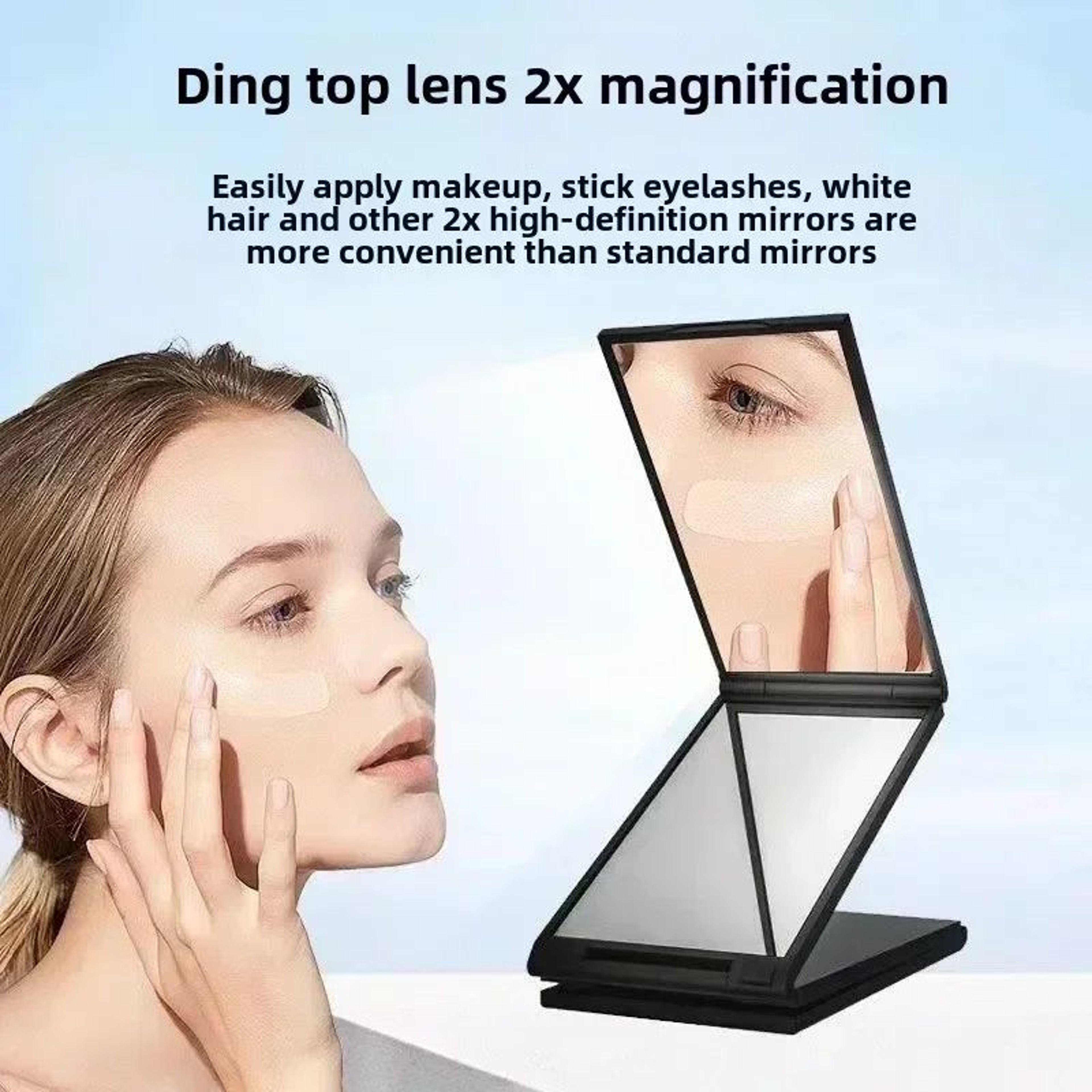 4Panel 360 View Foldable Makeup Mirror For Hair Styling And Grooming 2
