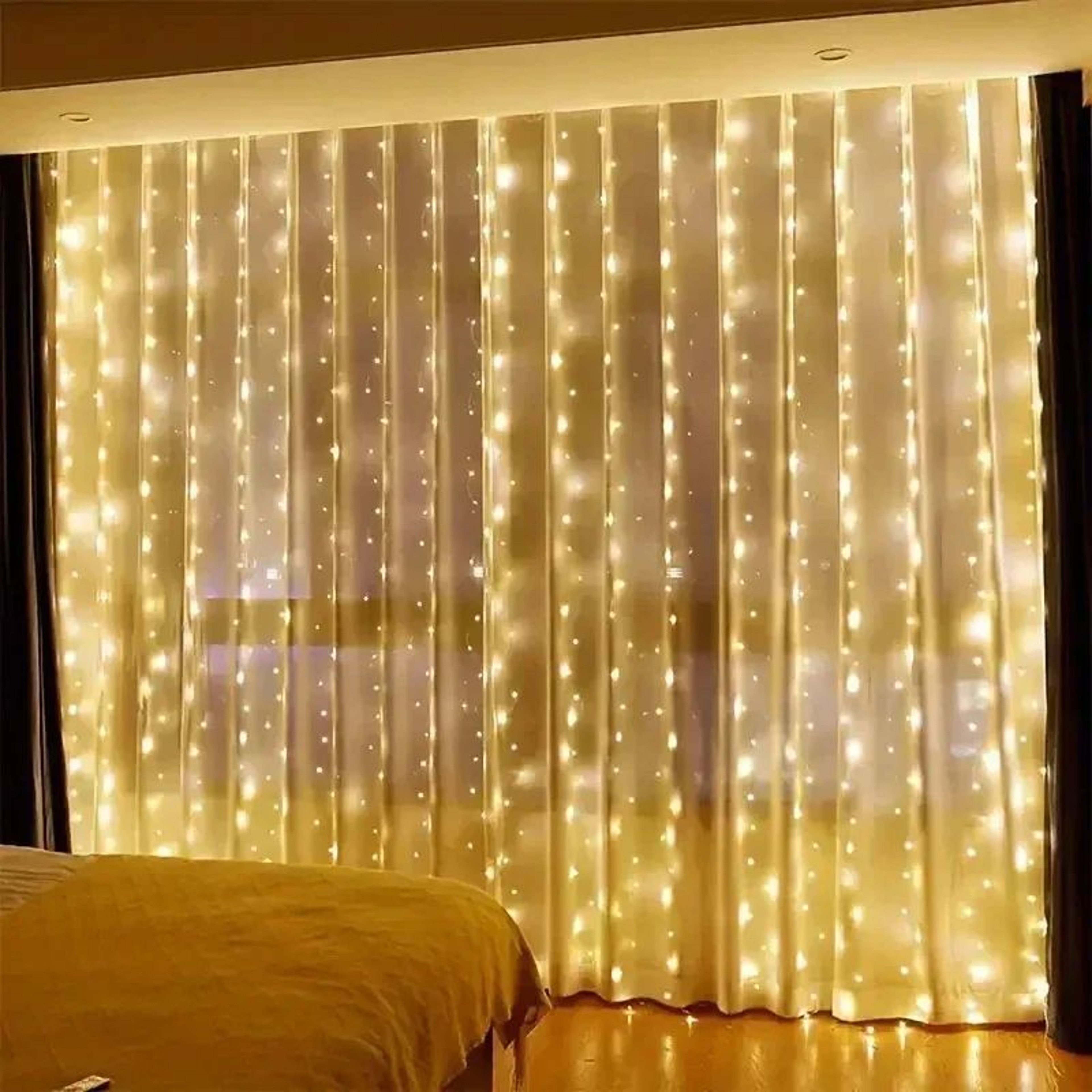 USB LED Curtain Fairy Lights With Remote Control 8 Modes For Bedroom And Holiday Decor 7