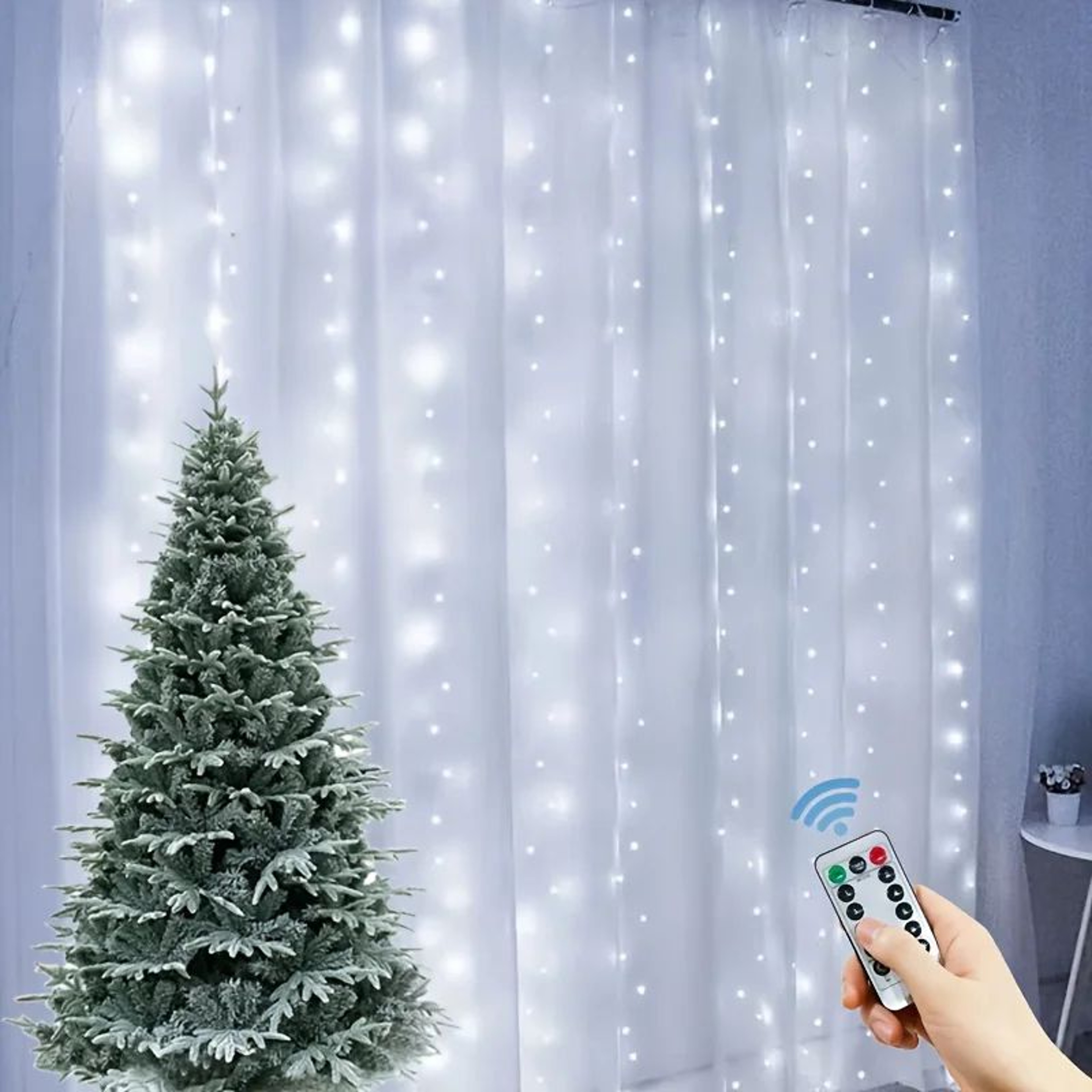 USB LED Window Curtain Lights With Remote And 8 Lighting Modes 4