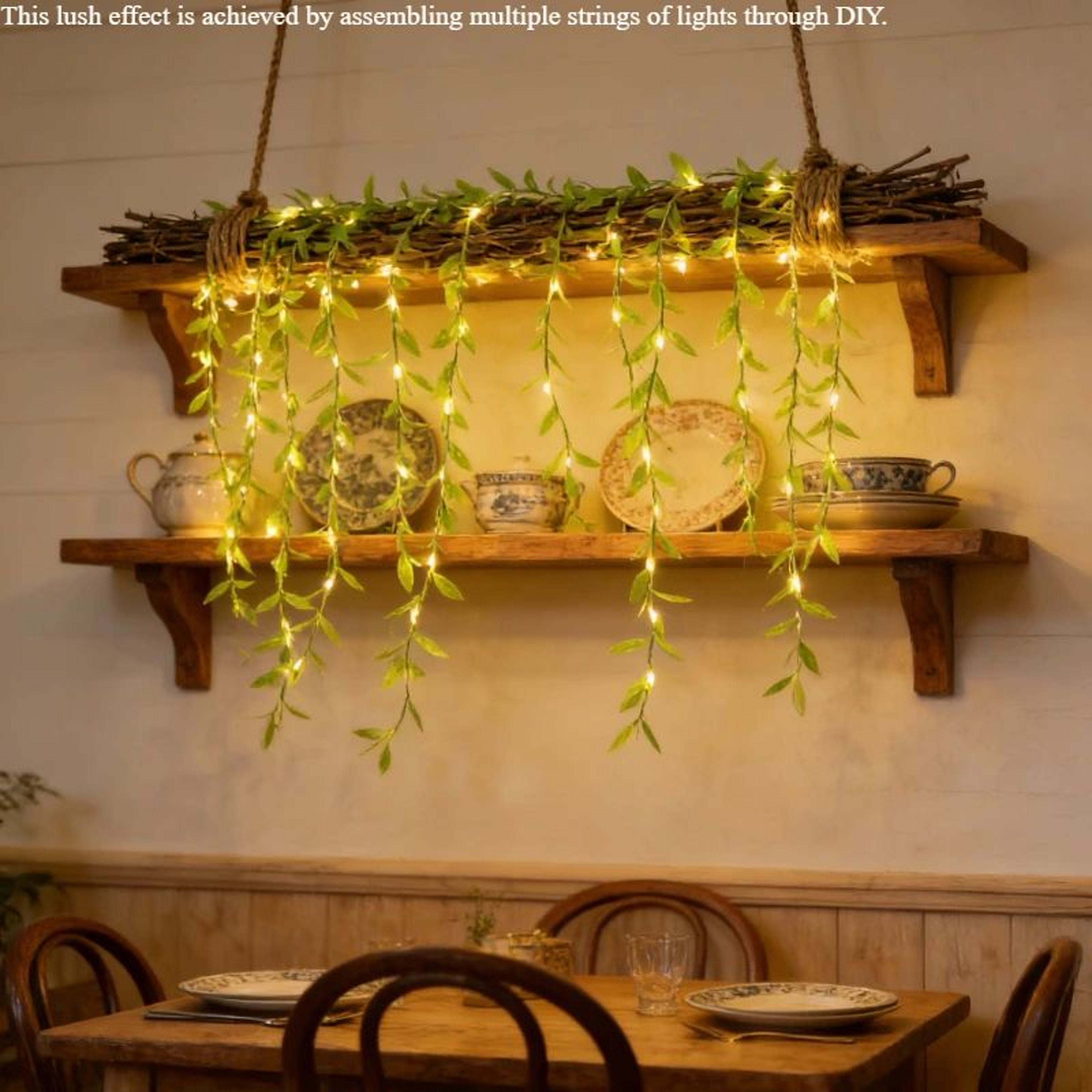 2M 20LED Willow Leaf Fairy String Lights Battery Powered Decorative Garland 3