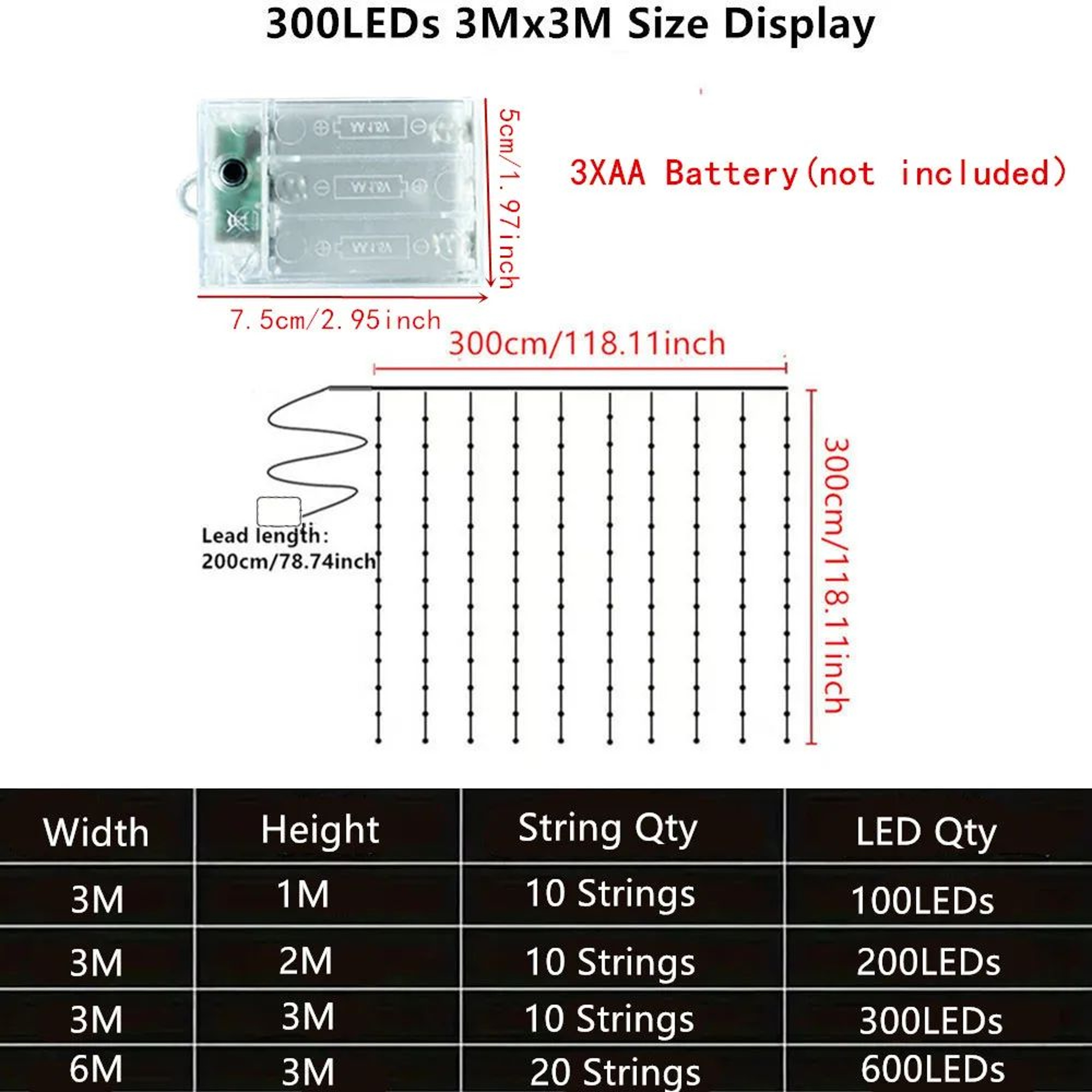 3M 6M Eid LED Curtain Lights Battery Powered Ramadan Star Moon String Lights – view 7