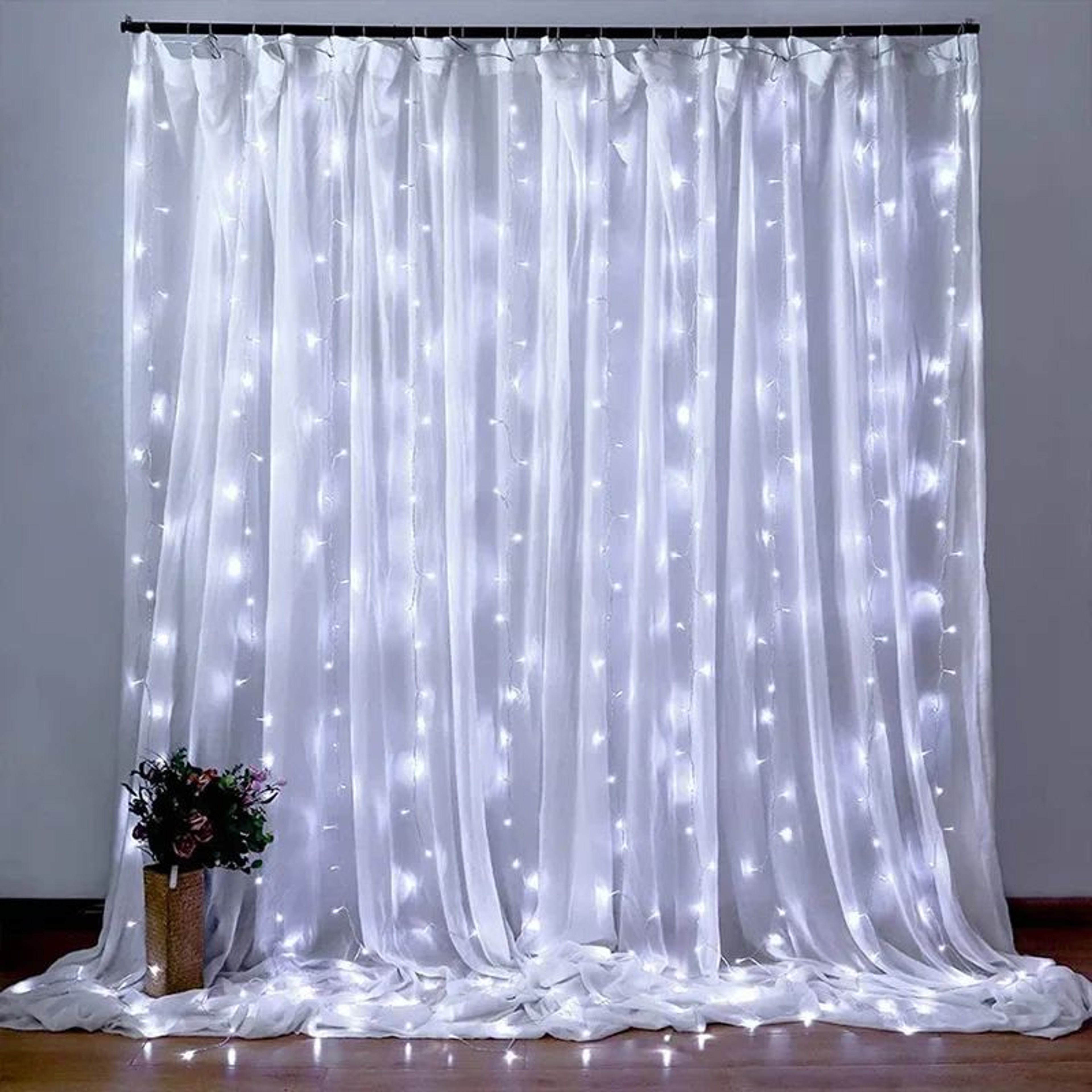 USB Curtain LED String Lights With Remote 3M 4M 6M Fairy Lights For Bedroom And Holiday Decor 8