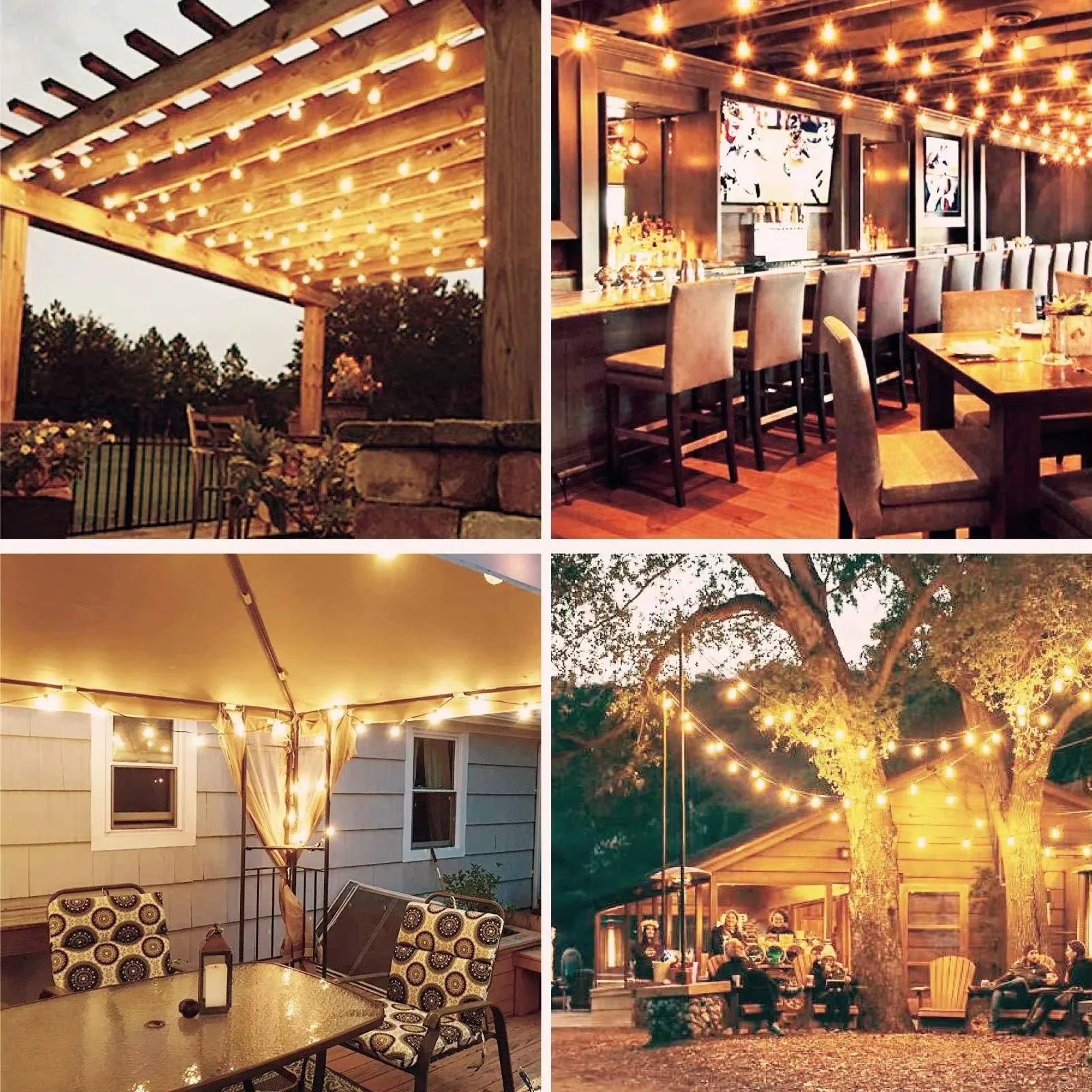 G40 Outdoor LED String Lights Waterproof Shatterproof Patio Festoon Lights EU Plug 5